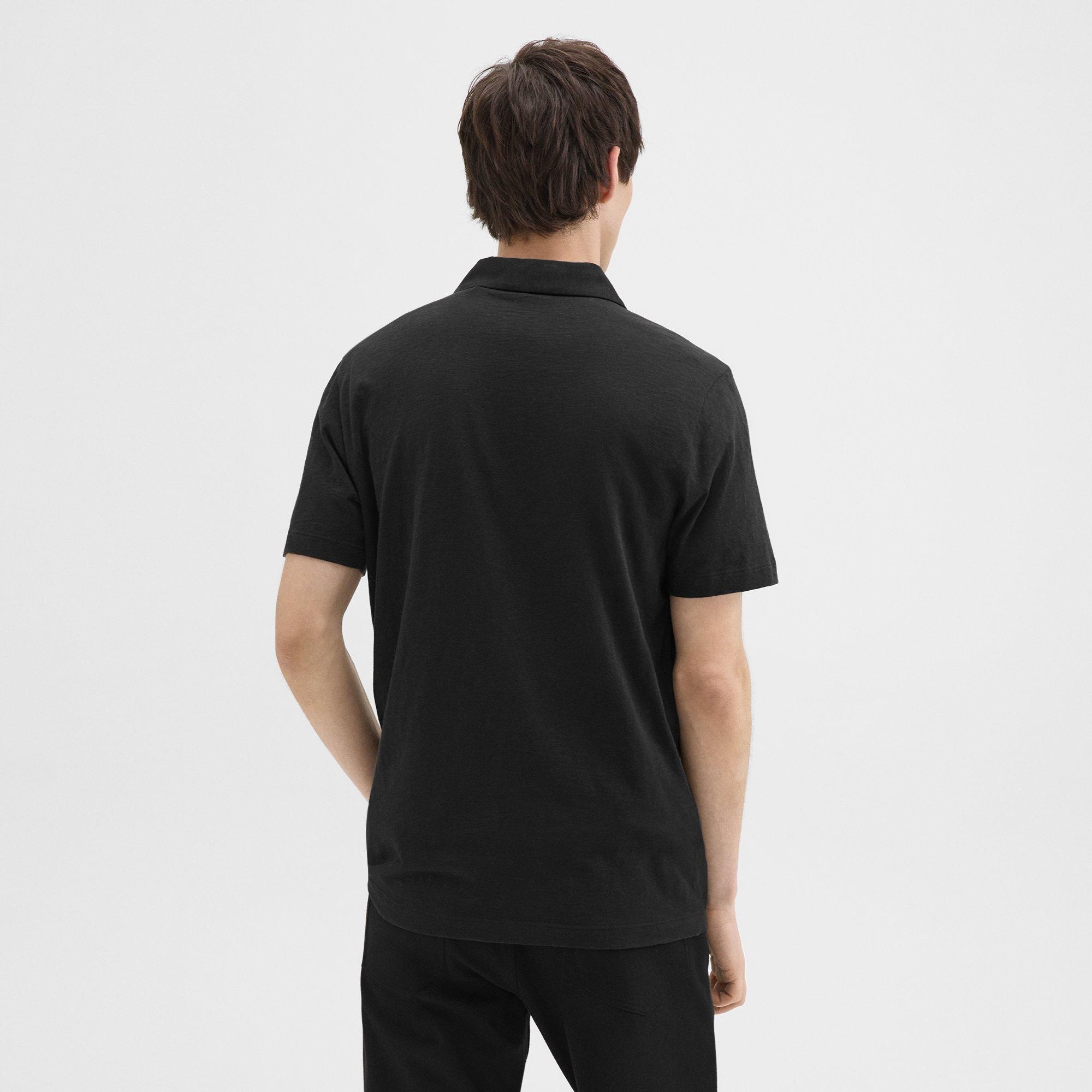 Bron Polo Shirt in Cosmos Slub Cotton - 4