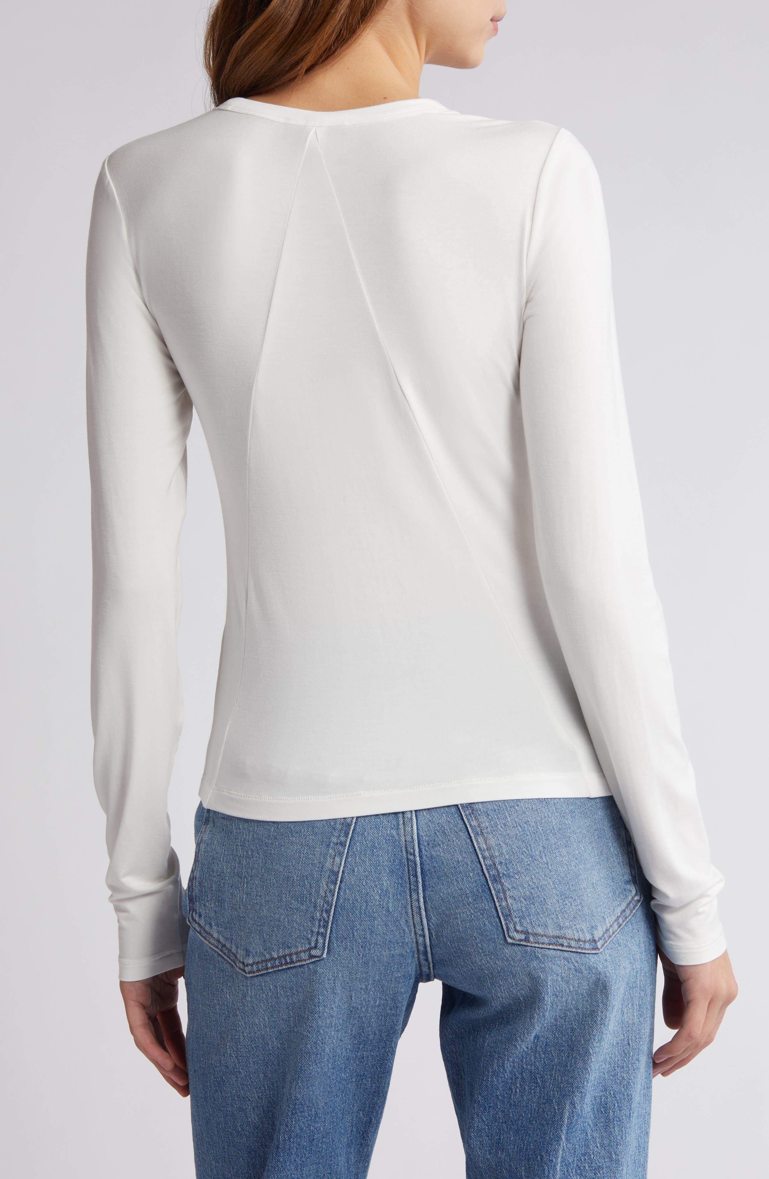 rag & bone ICONS Luca Slim Fit Long Sleeve Top in Wht at Nordstrom - 2