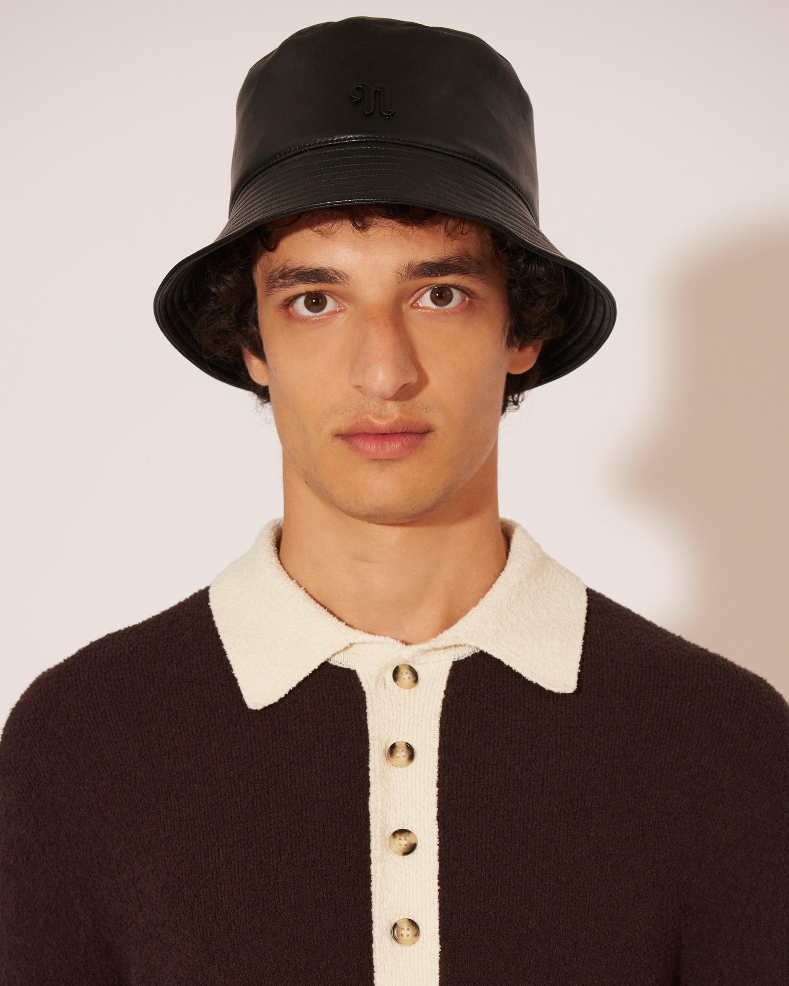 DANTE - Terry-knit contrast knit - Brown/Creme - 5