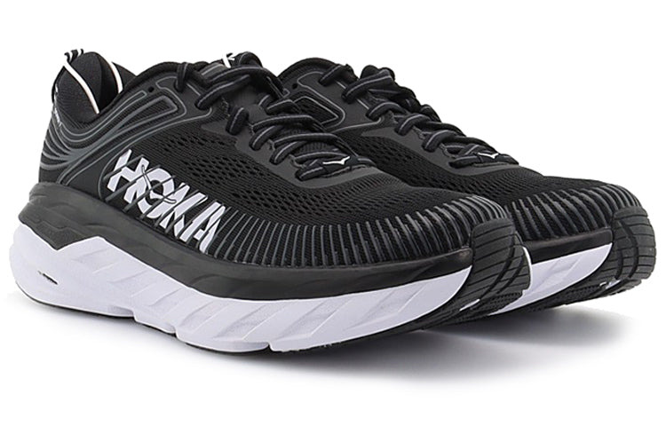 (WMNS) HOKA ONE ONE Bondi 7 'Black White' 1110519-BWHT - 3