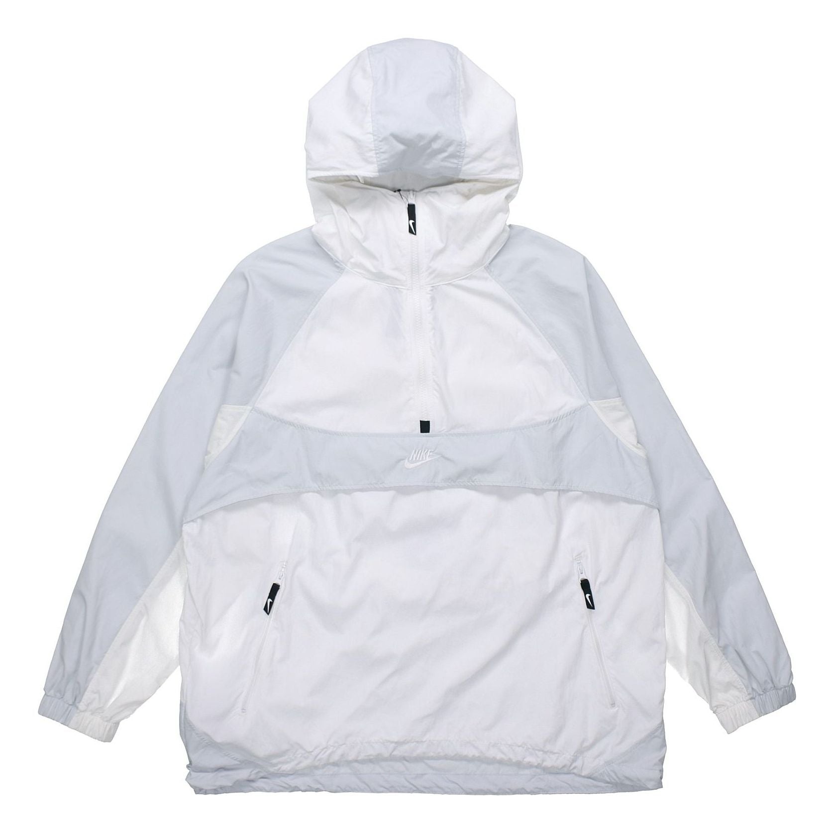 Nike Sportwear Retro Colorblock Loose Half Zipper hooded Pullover Woven Jacket White BV5386-100 - 1