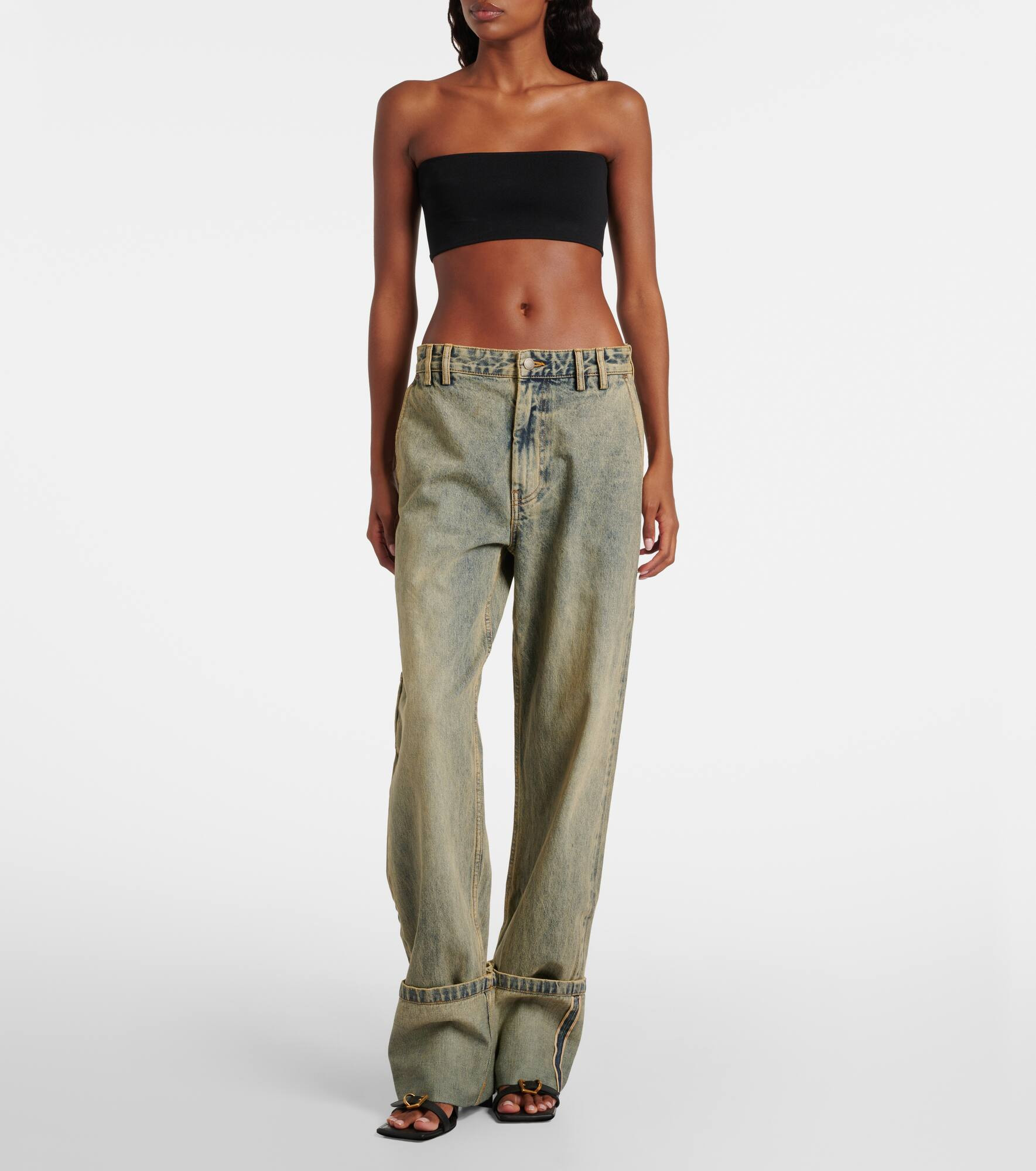 Faded wide-leg jeans - 7