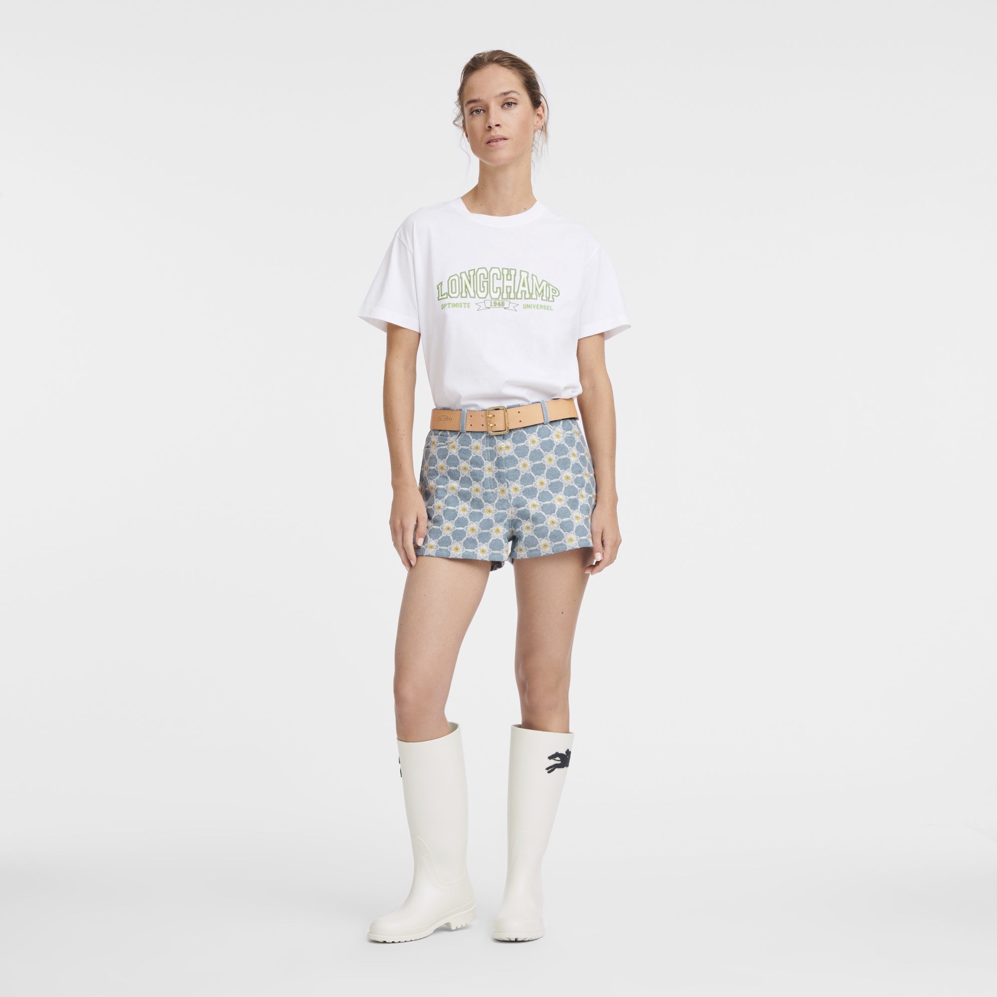 Embroidered shorts Sky Blue - Denim - 2