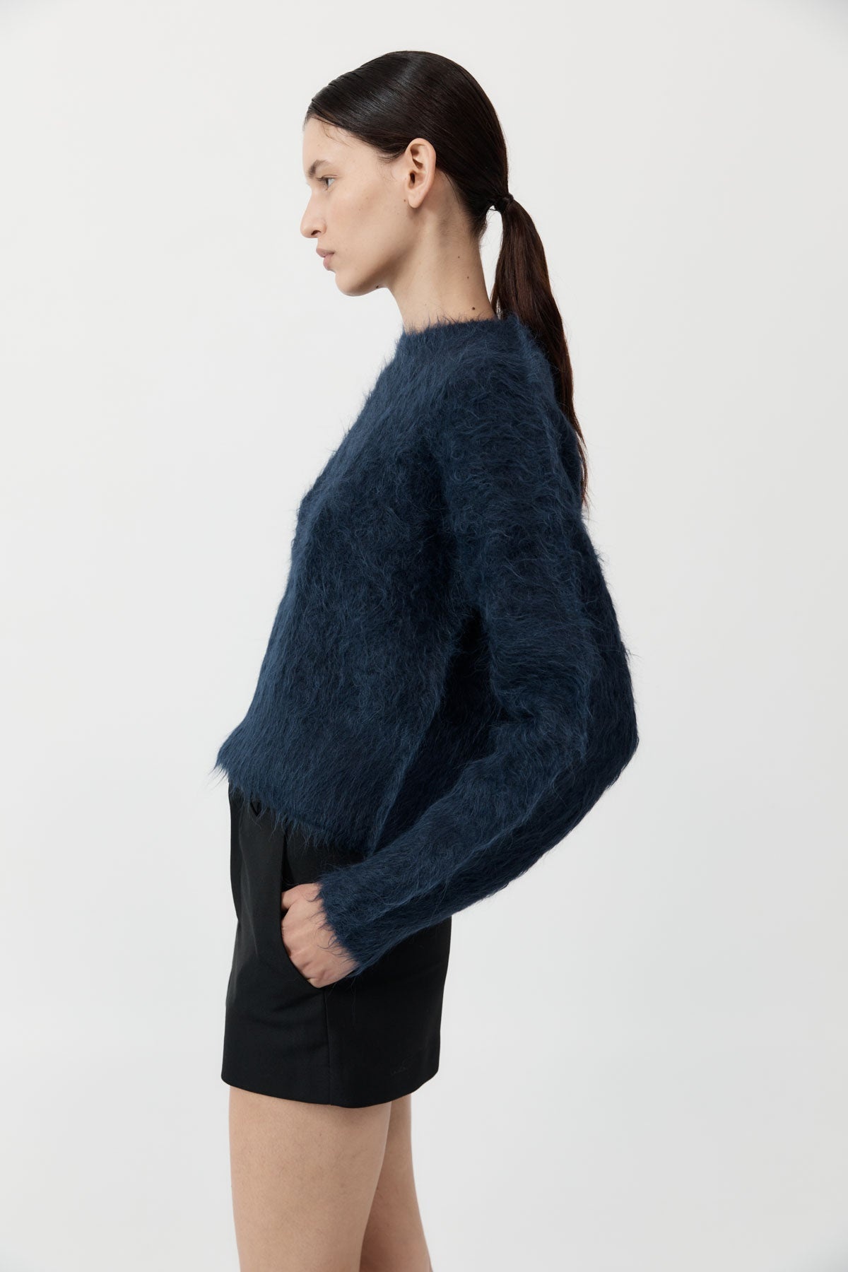 Alpaca Sweater - Midnight Blue - 5