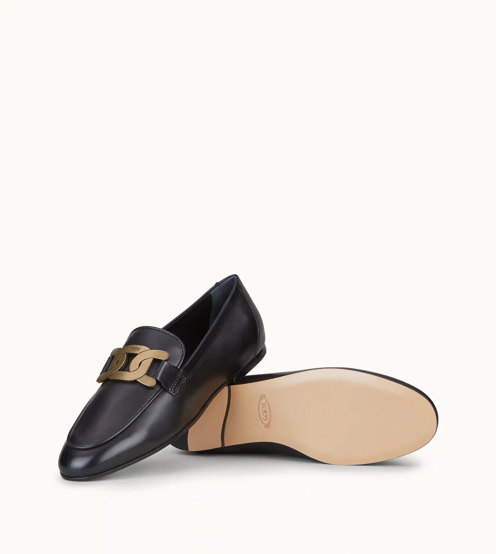 KATE LOAFERS IN LEATHER - BLACK - 6