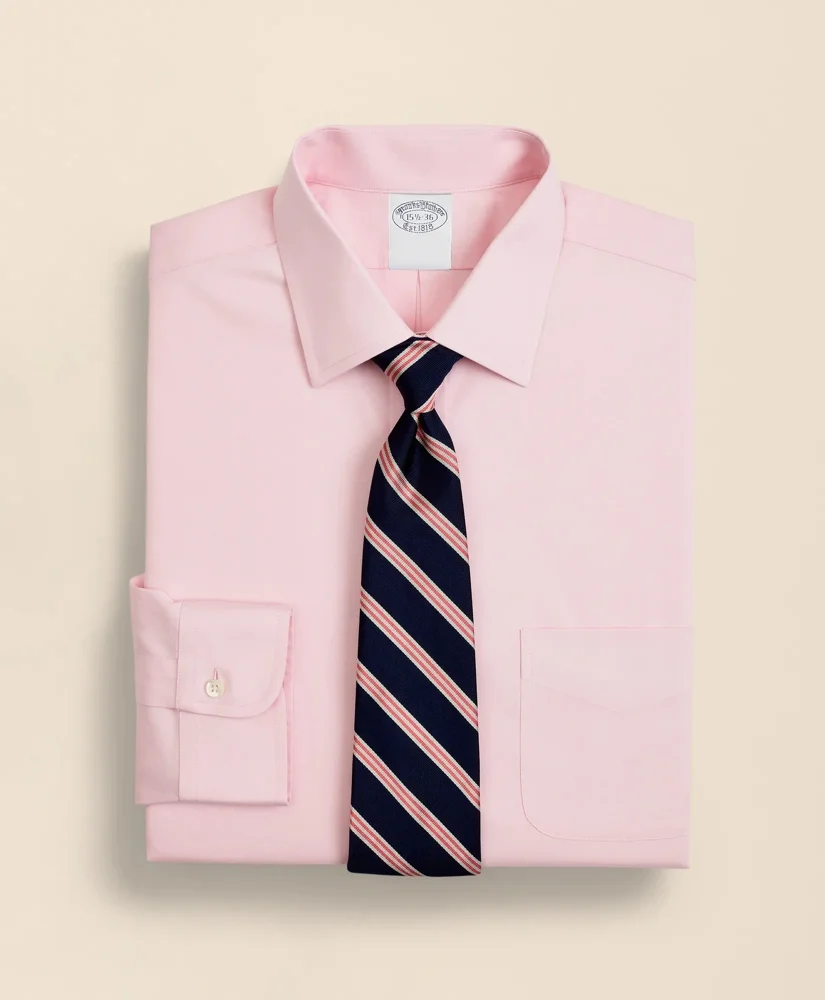 Stretch Supima® Cotton Non-Iron Pinpoint Oxford Ainsley Collar Dress Shirt - 1