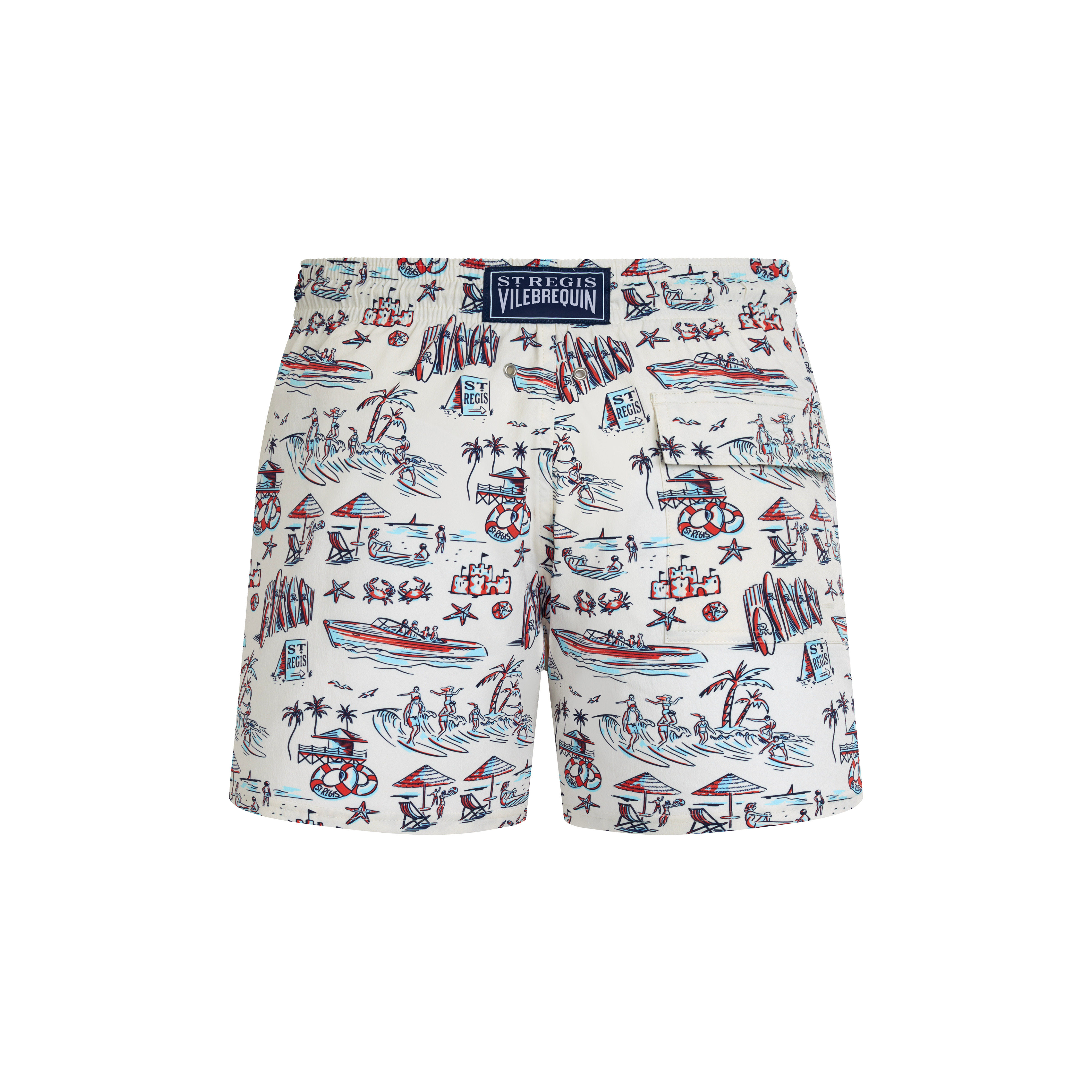 Men Stretch Swim Trunks Family Beach- Vilebrequin x St Regis - 2