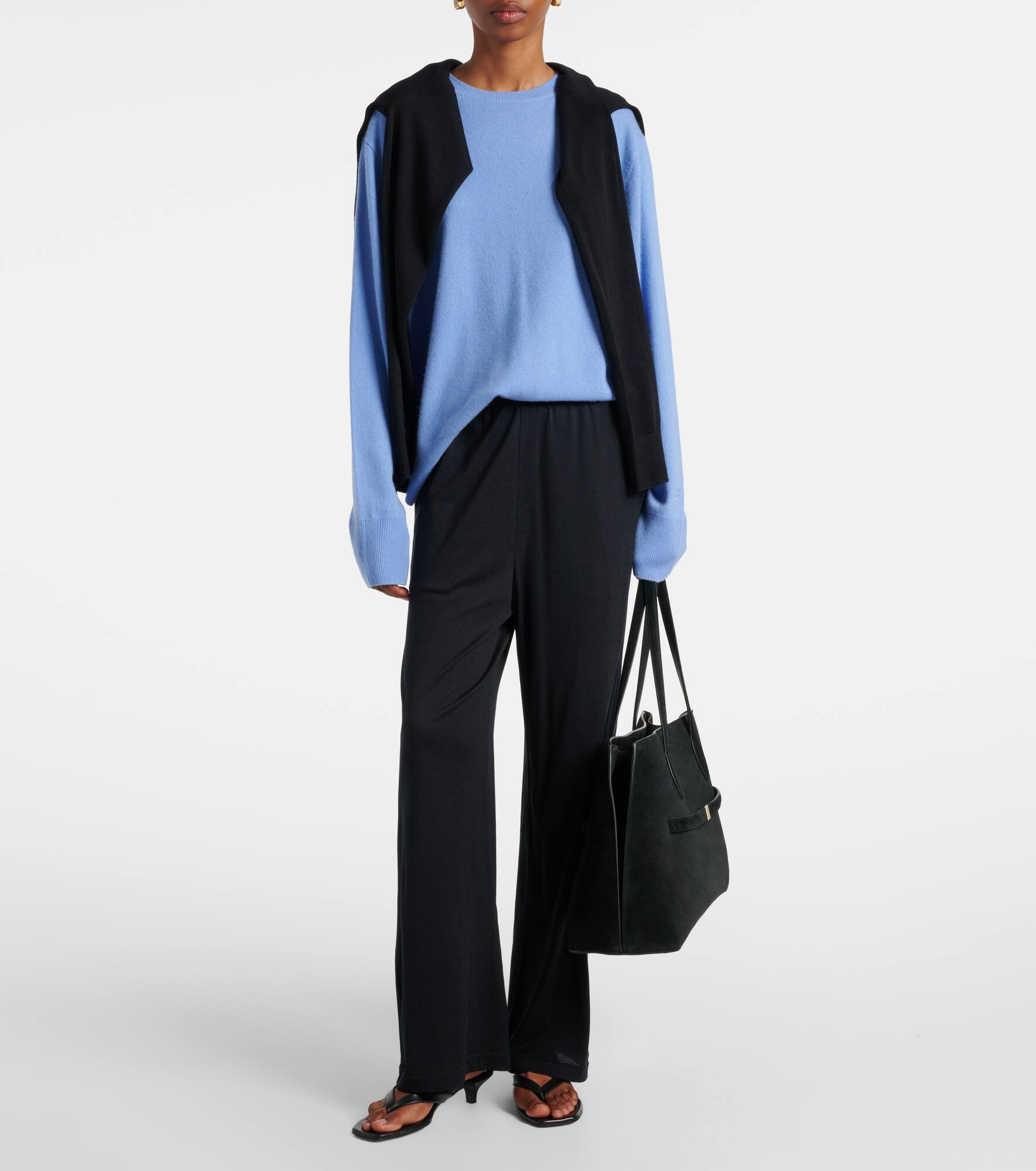 Cotton and silk straight pants - 2