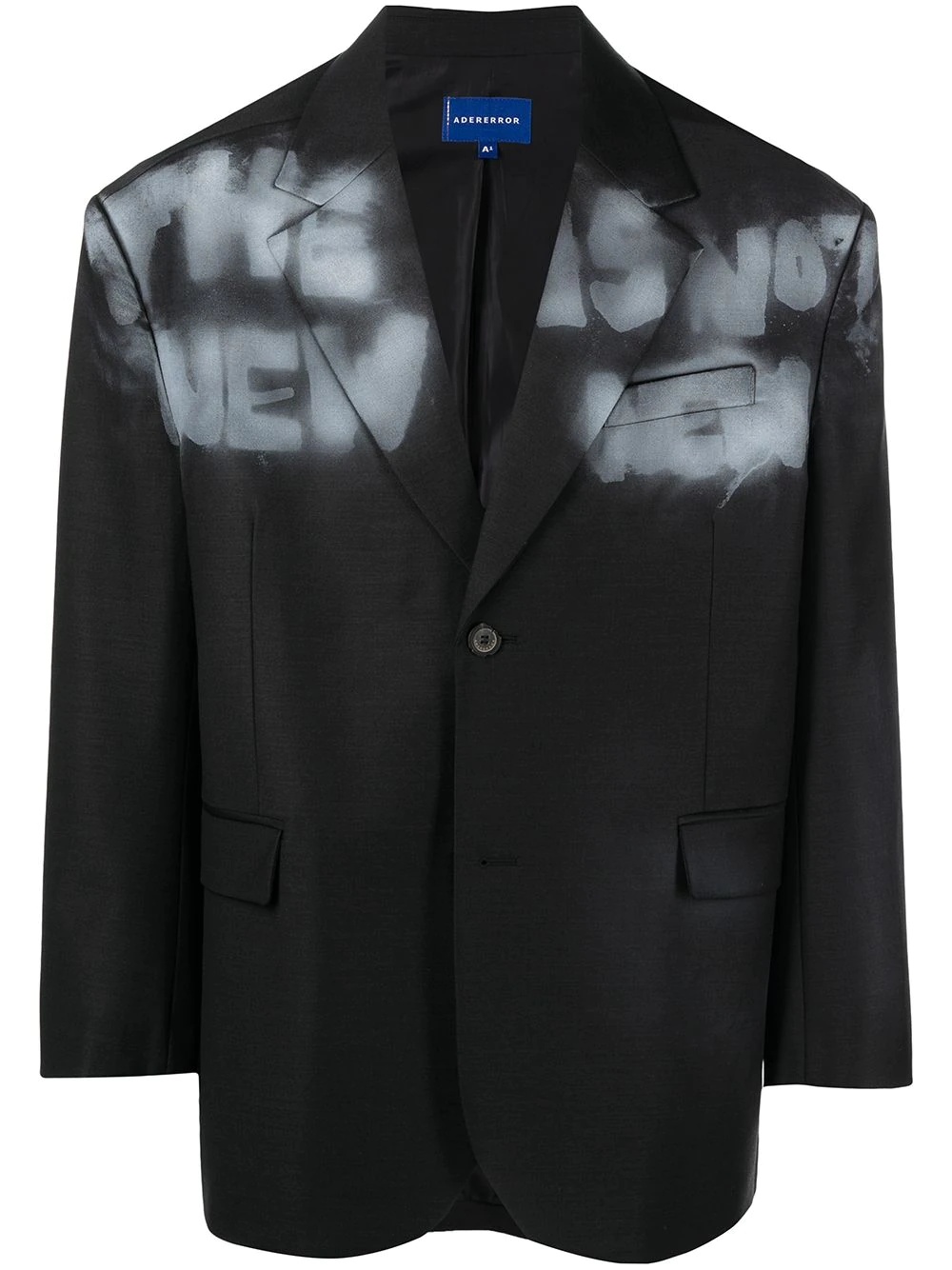 graffiti-print single-breasted blazer - 1