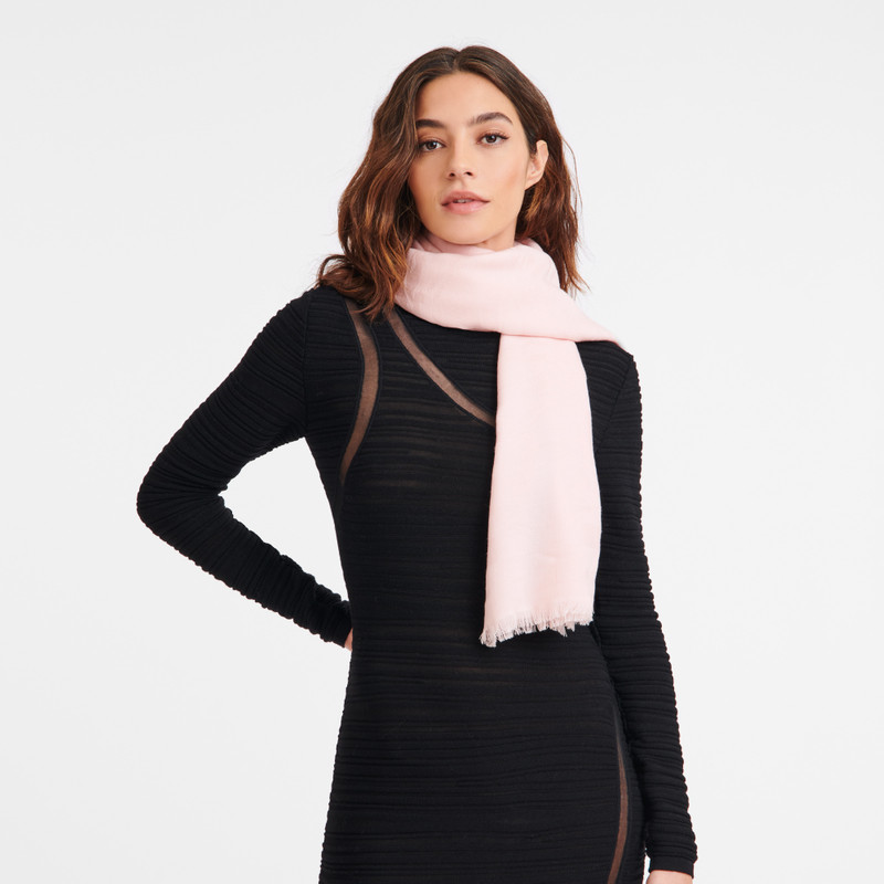 Longchamp Chevaux jacquard Stole Nude - Wool outlook