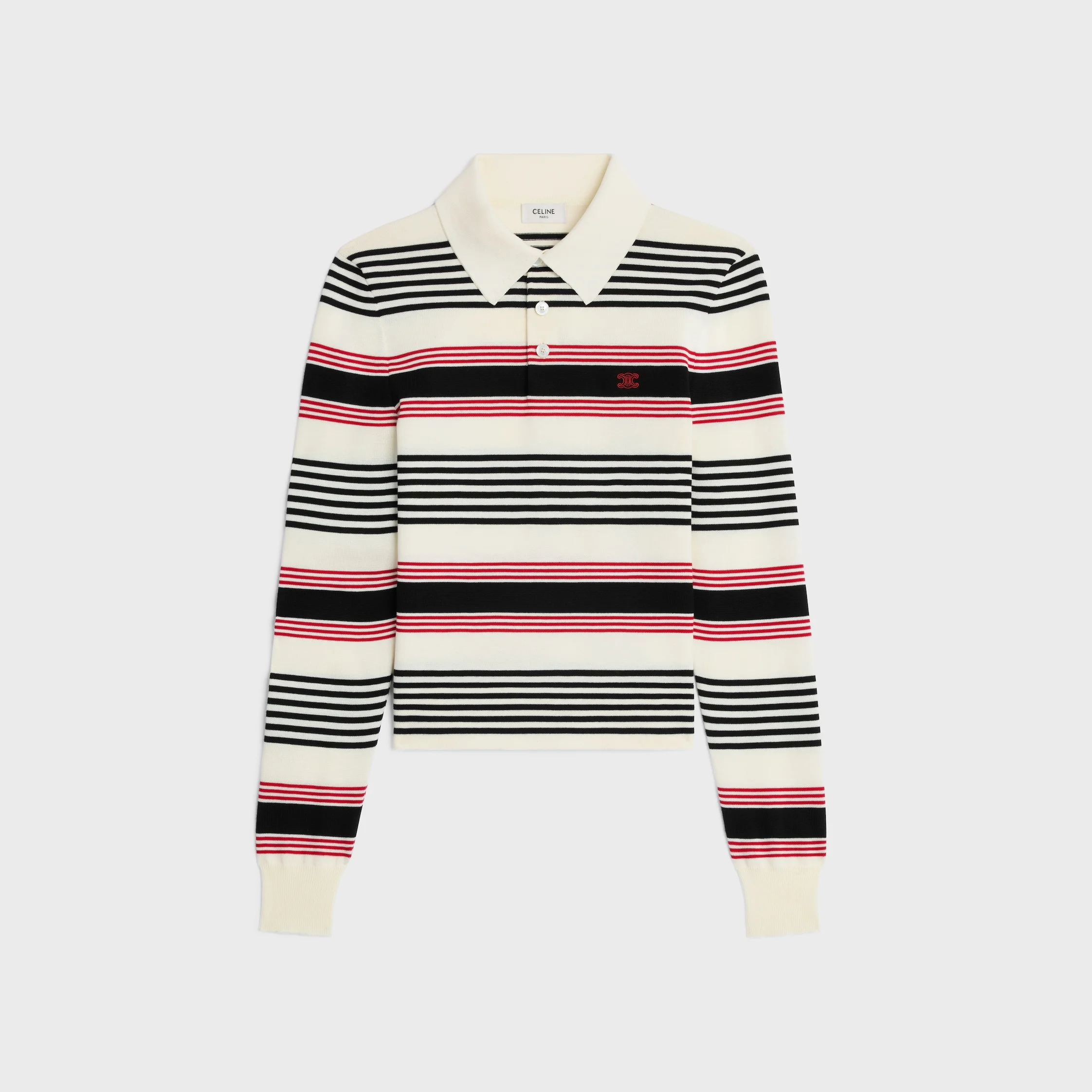 polo sweater IN striped cotton - 1