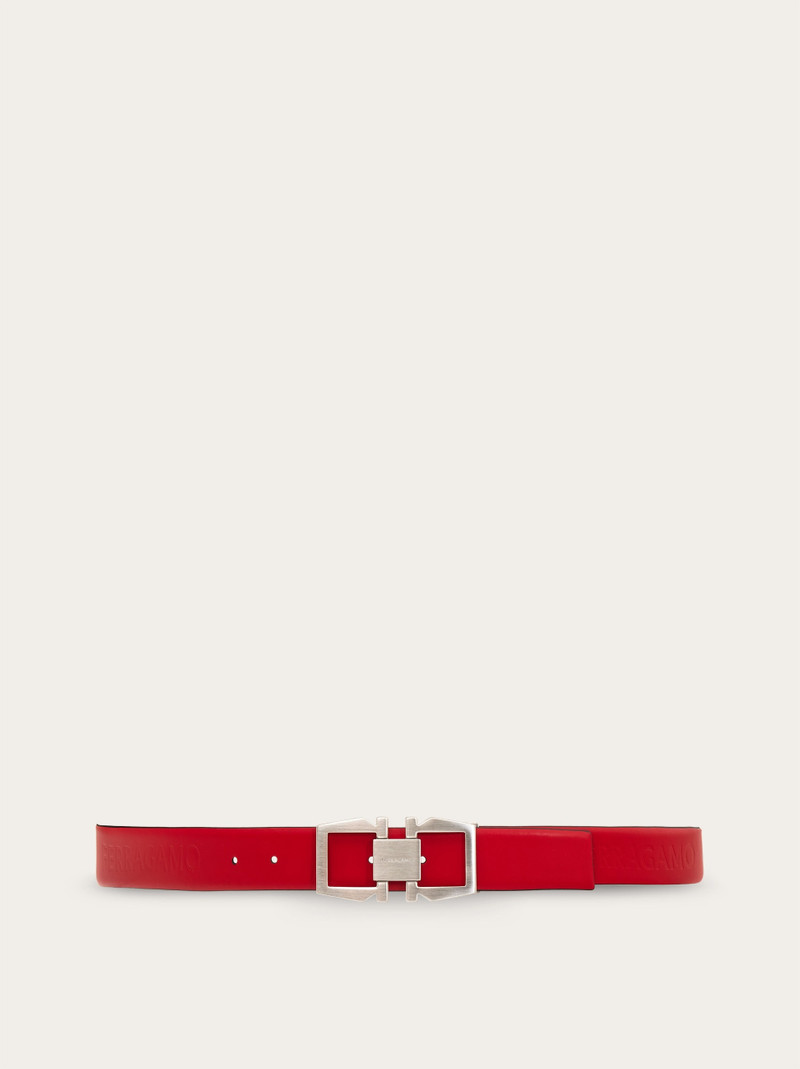 Adjustable belt with Gancini buckle - 1
