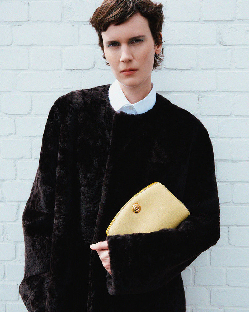 Liffner PUSHLOCK CLUTCH BUTTER HAIR CALF outlook