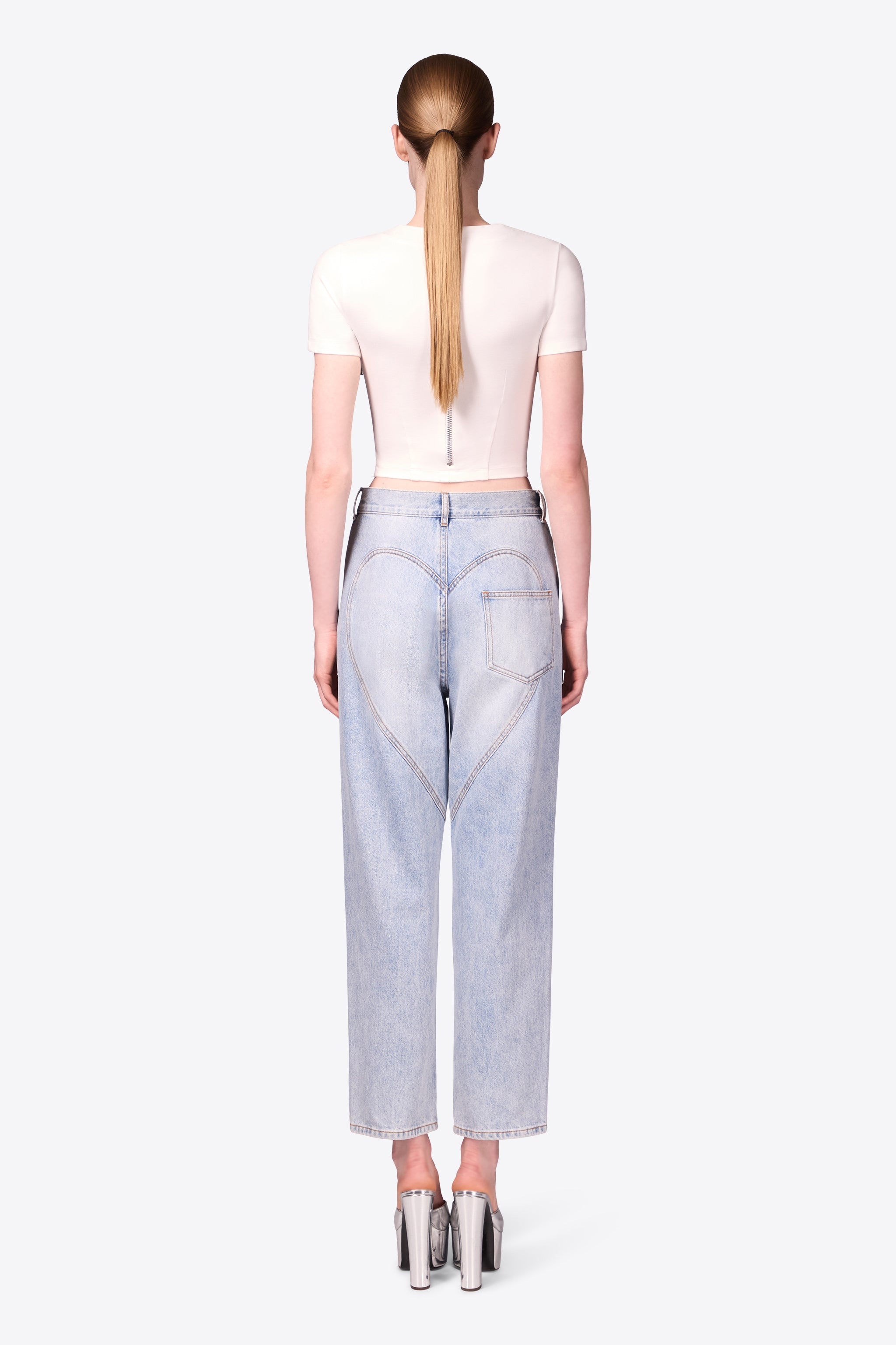ZIPPER BUSTIER CUP T-SHIRT - 6