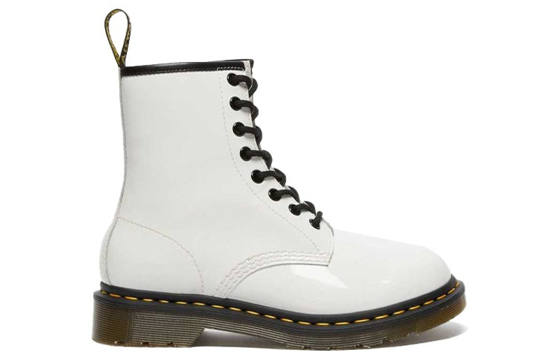 Dr. Martens (WMNS) Dr.Martens 1460 Patent Leather Lace Up Boots 'White' 11821104 outlook