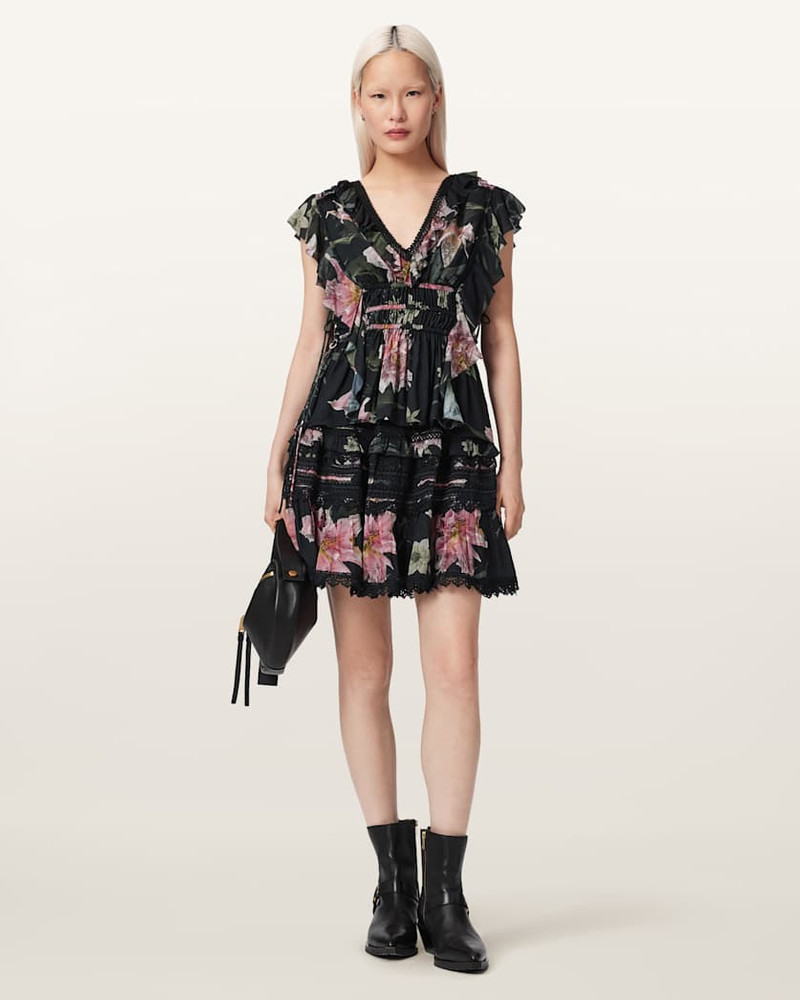 CANTO PRINTED RUFFLE TIERED TOP 4