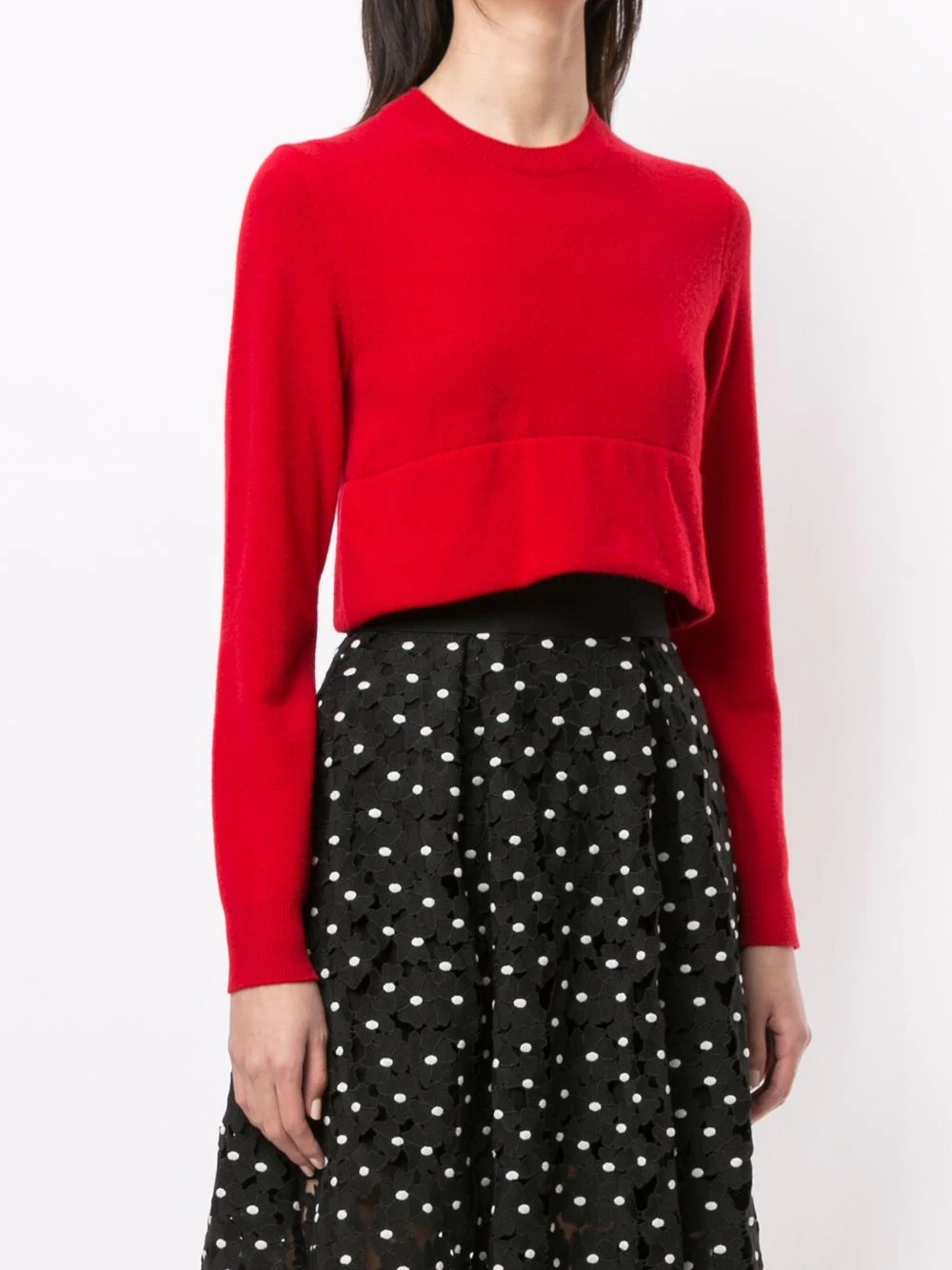 cropped knit jumper - 3