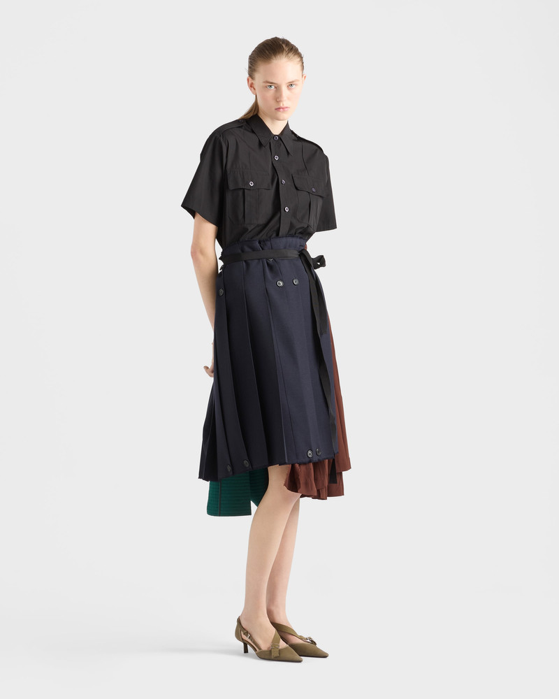 Prada Rush stitch fabric patchwork skirt outlook