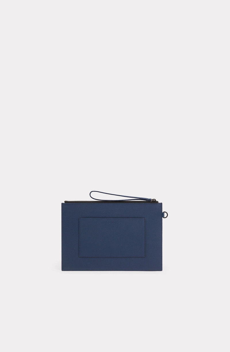 KENZO KENZO Paris large leather clutch outlook