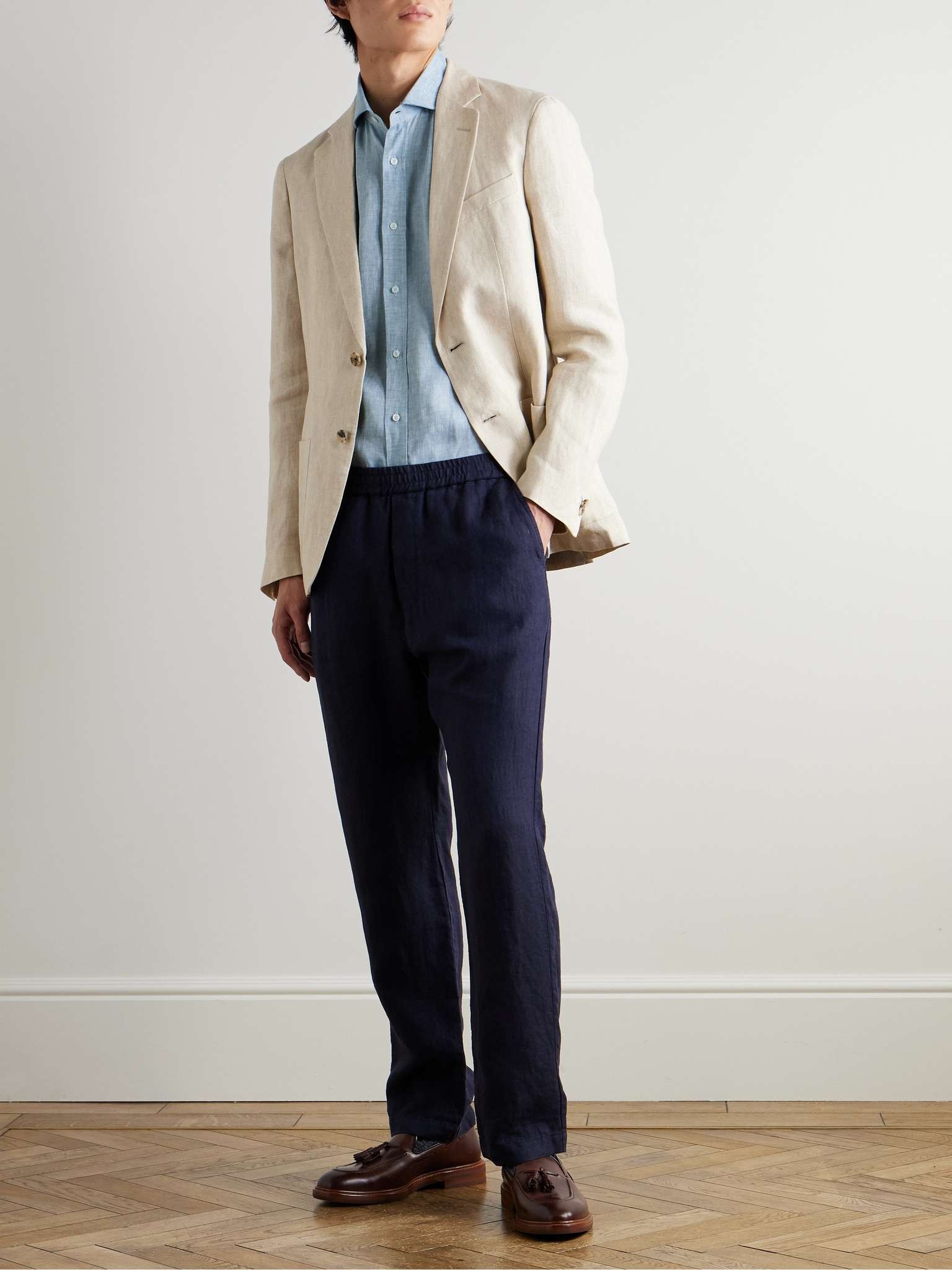 Spread-Collar Linen Shirt - 2