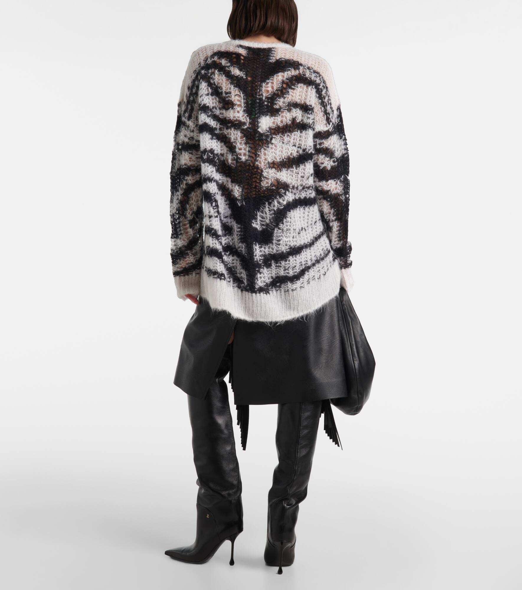 Zebra-print wool-blend sweater - 3