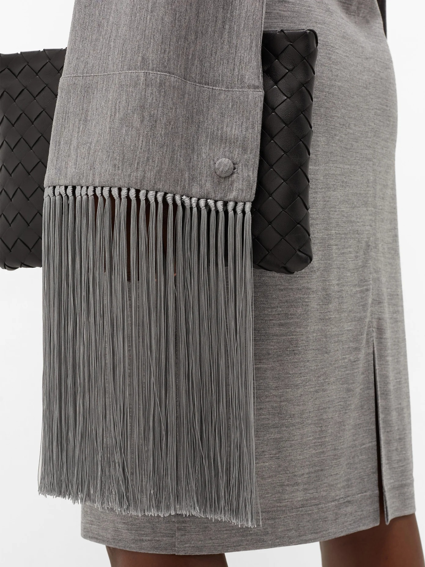 Fringed-cuff merino-wool dress - 3