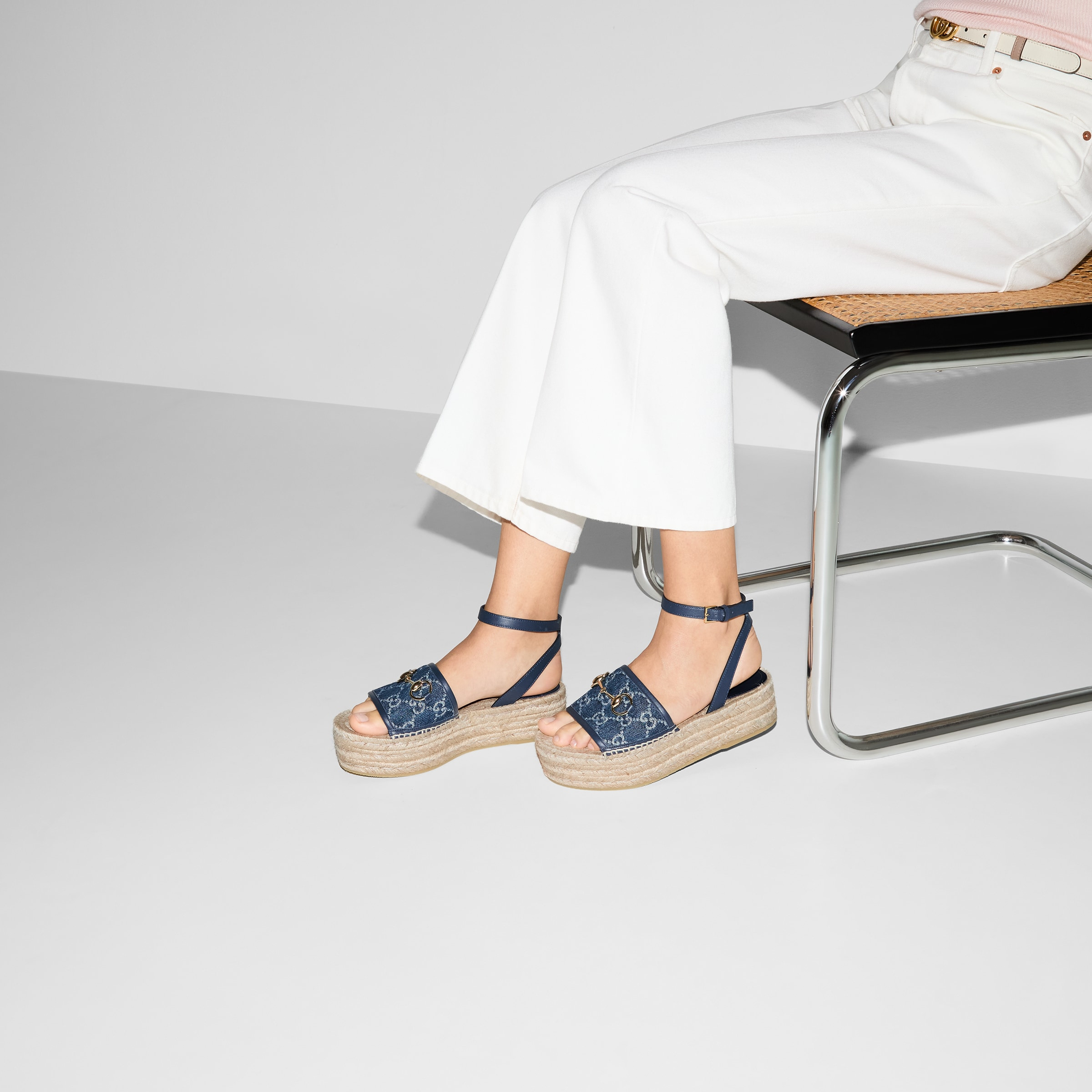 Women's flatform espadrille with Horsebit - 3
