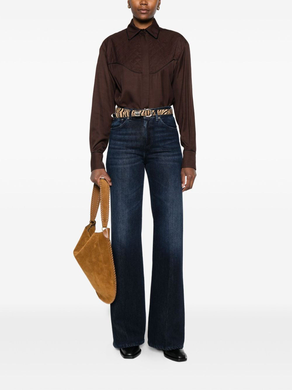 quilted-yoke shirt - 2