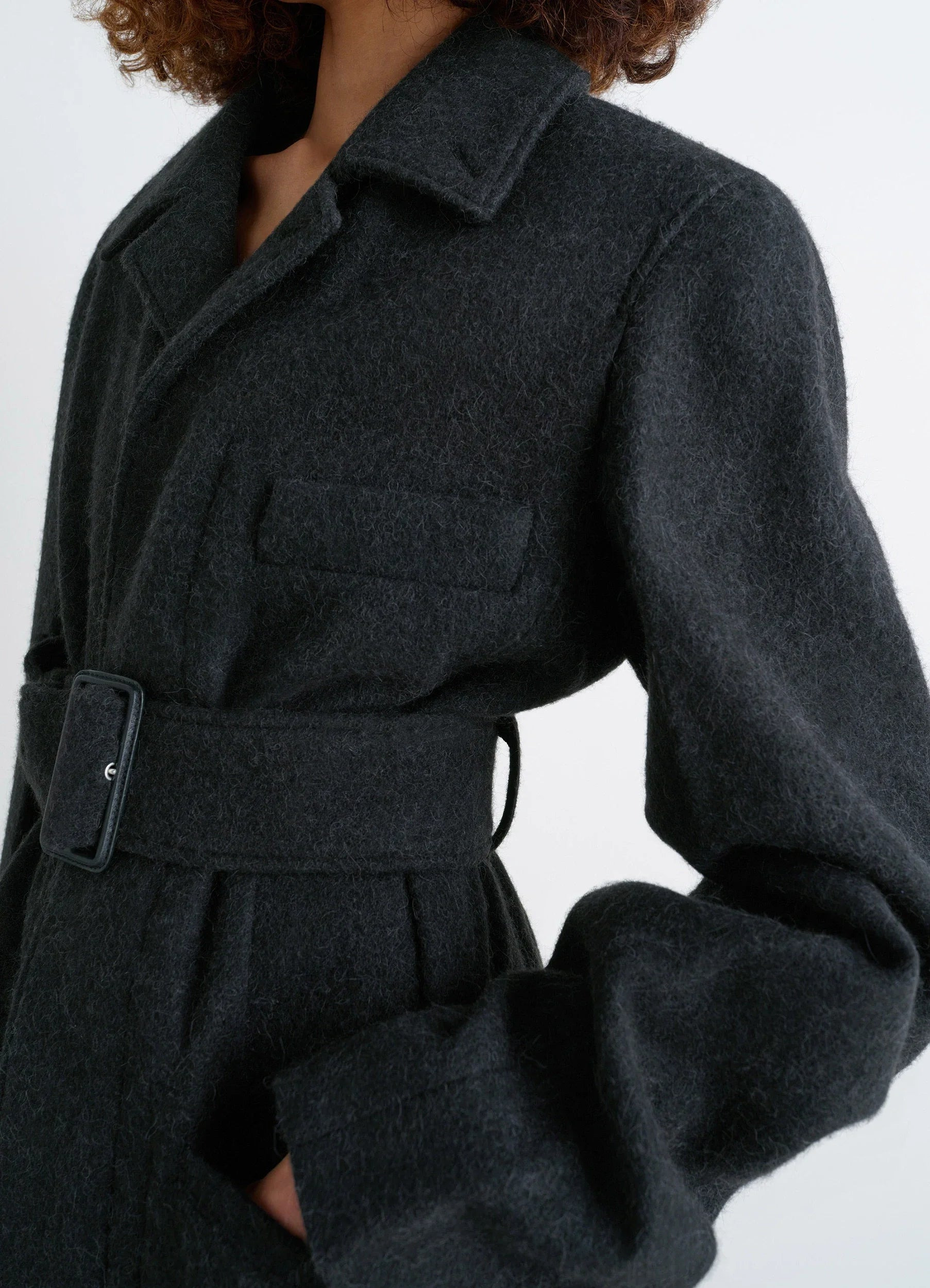 BELTED TAILORED COAT - 4