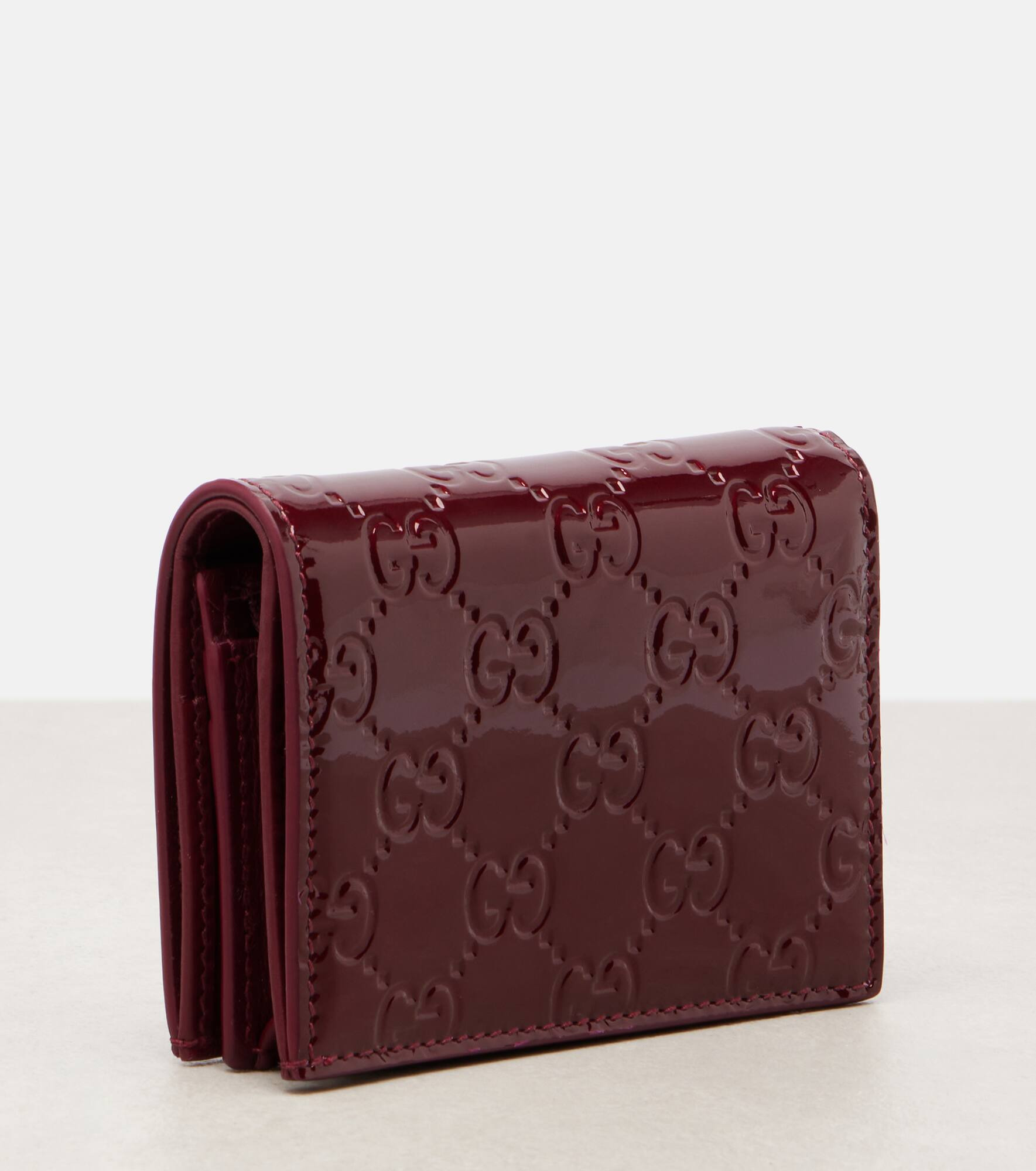 GG Emblem patent leather wallet - 3