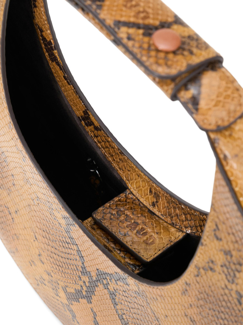 Women's Moon Snakeskin-Print Leather Top Handle Bag - Snake 4