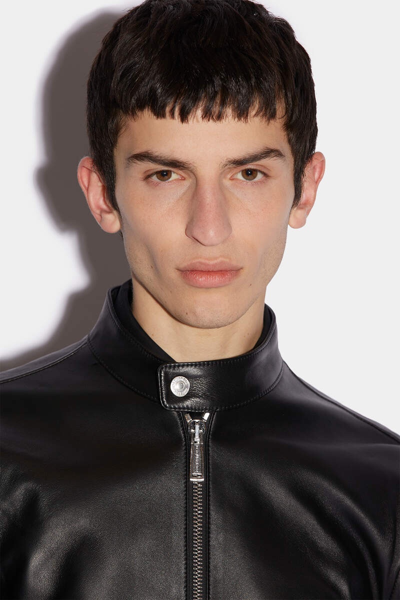 IBRA BLACK ON BLACK BIKER JACKET - 4