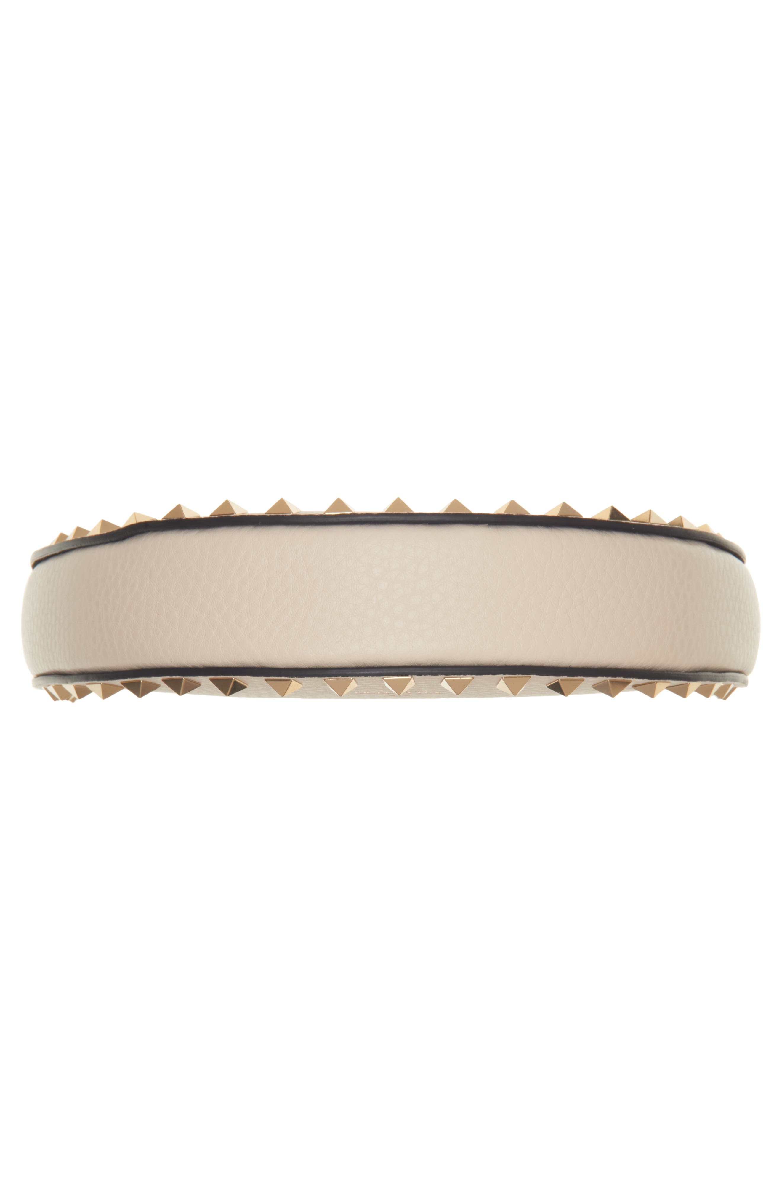 Valentino Garavani Mini Rockstud Leather Hobo Bag in Light Ivory at Nordstrom - 6