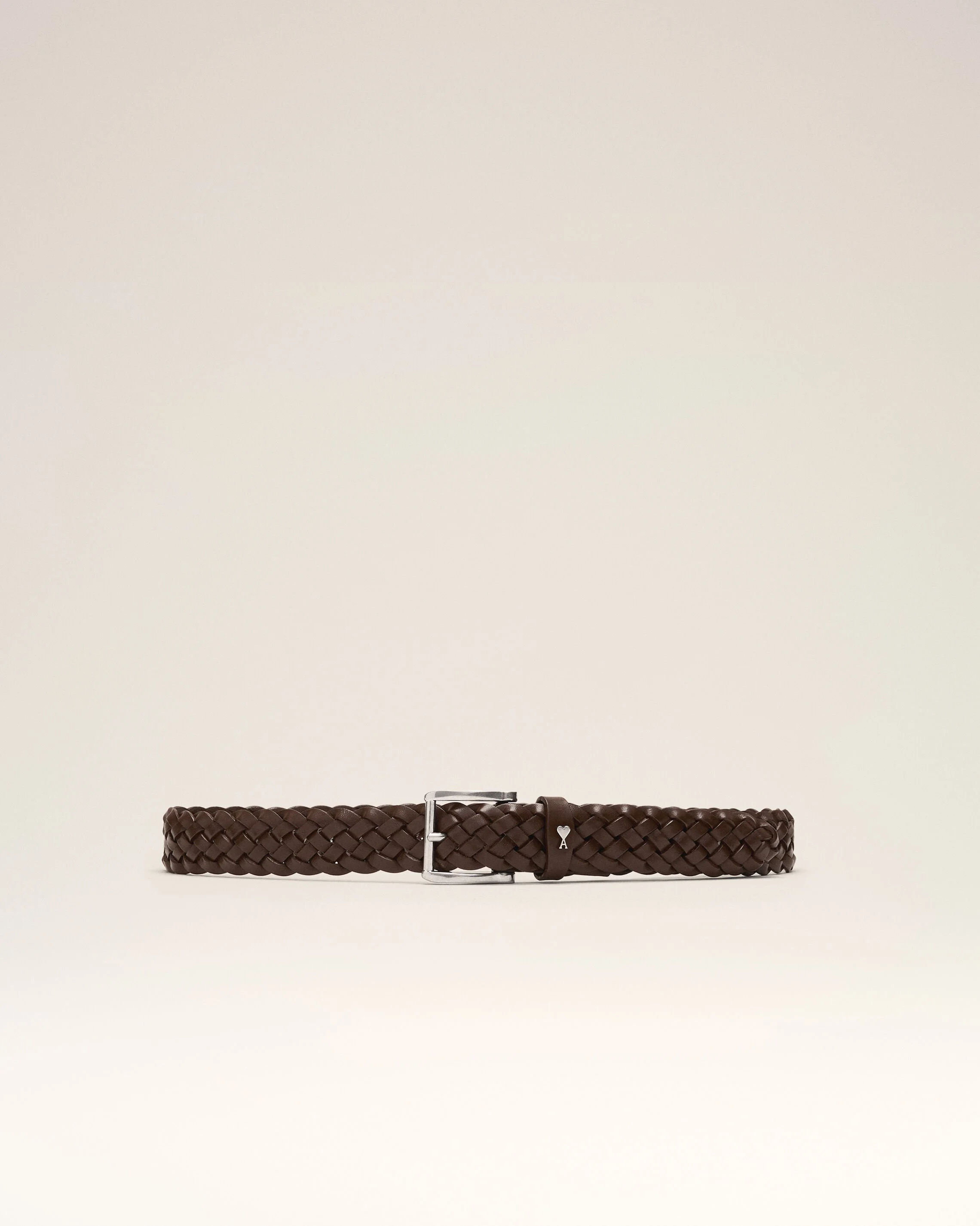 BROWN BRAIDED PARIS PARIS COW LEATHER BELT 30MM - 1