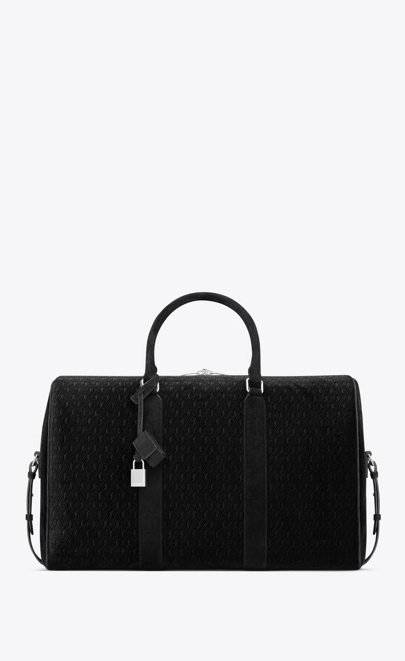 le monogramme 48h duffle in velvet and leather 1