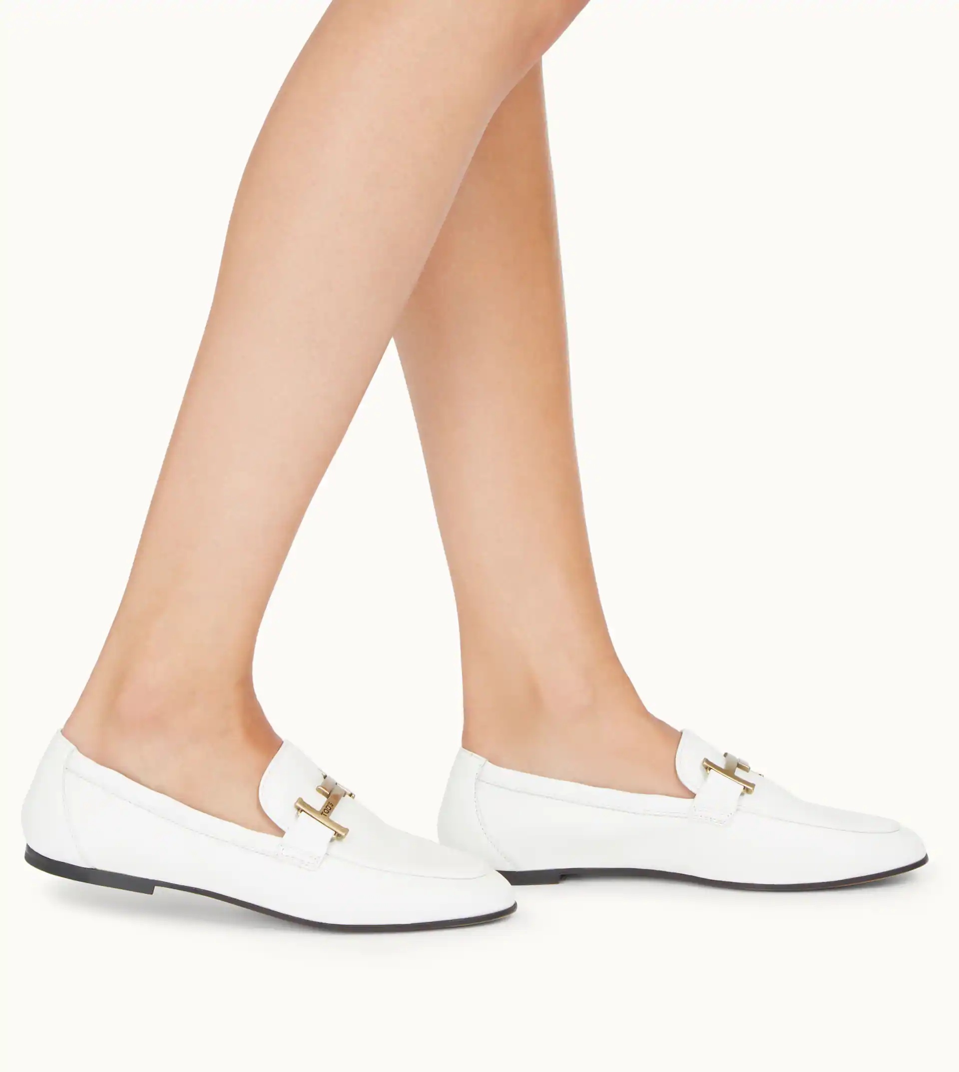 LOAFERS IN LEATHER - WHITE - 2