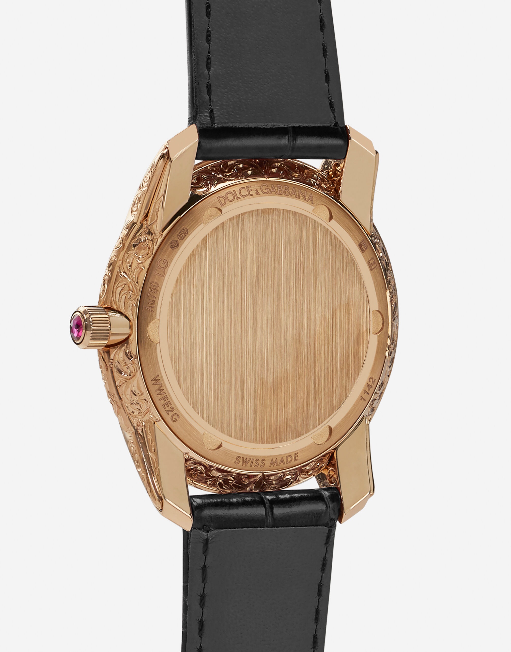 DG7 Gattopardo watch in red gold with black mother of pearl and diamonds - 3