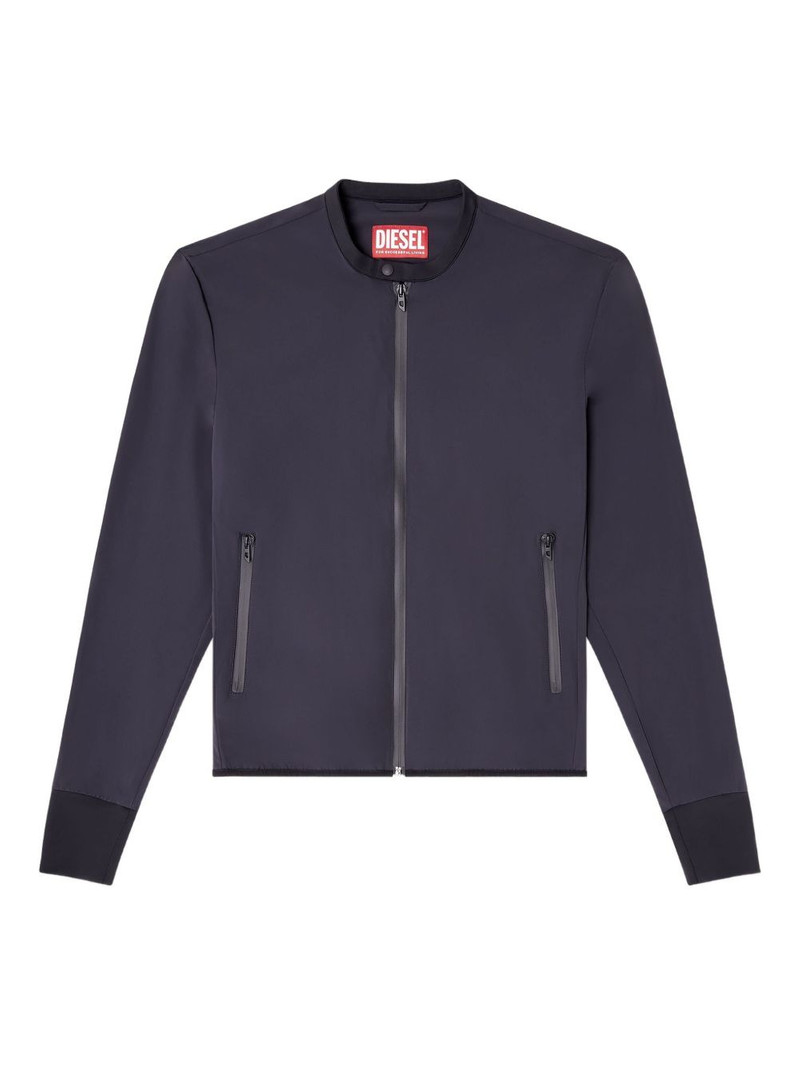 zip-fastening bomber jacket 1