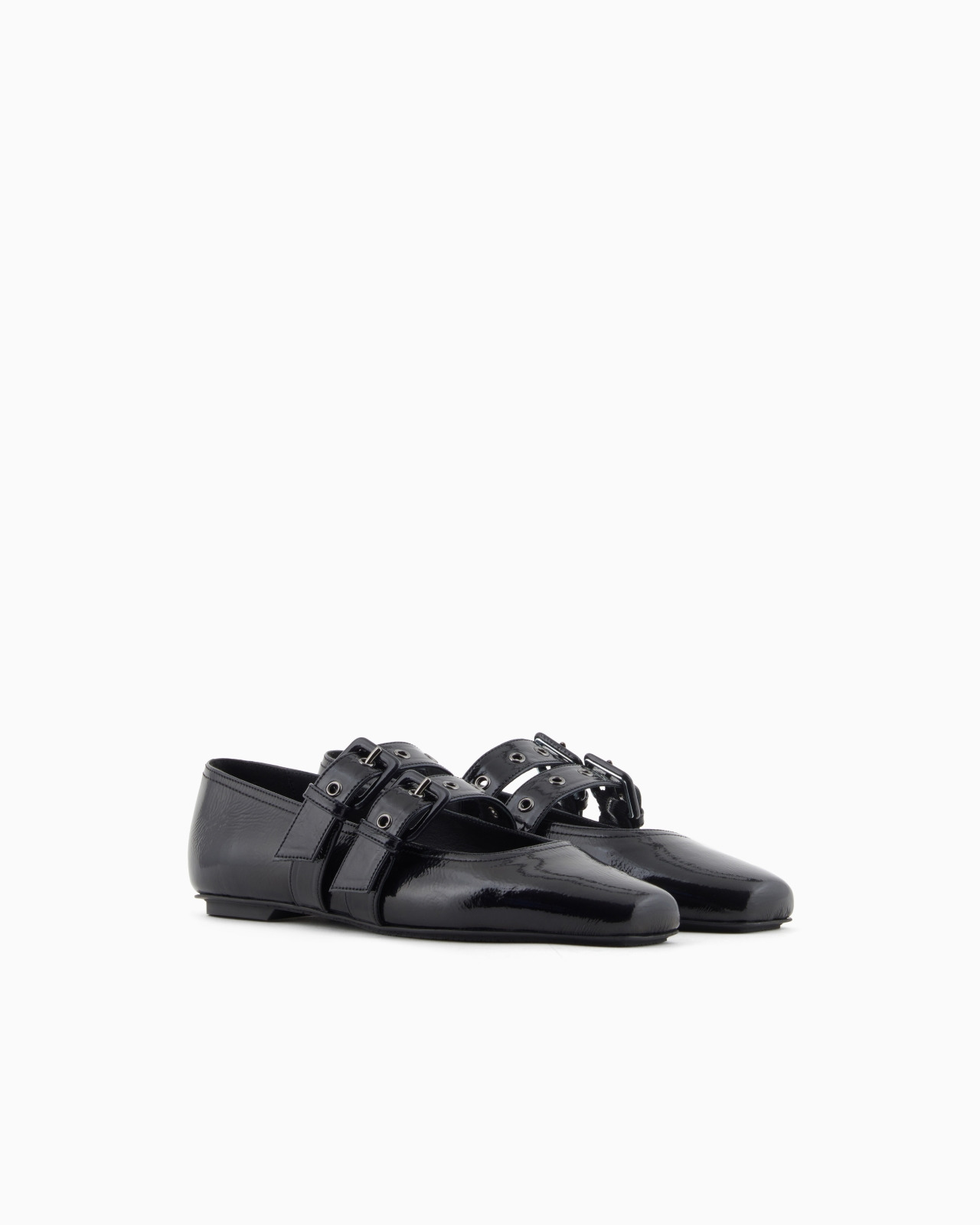 PATENT LEATHER BALLERINAS WITH DOUBLE STRAP - 2