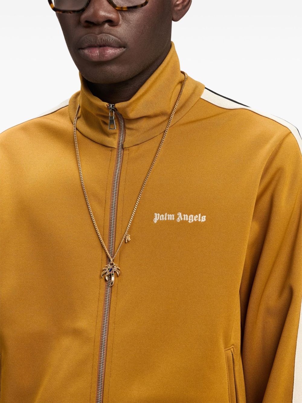 logo-embroidered zip-up jacket - 6