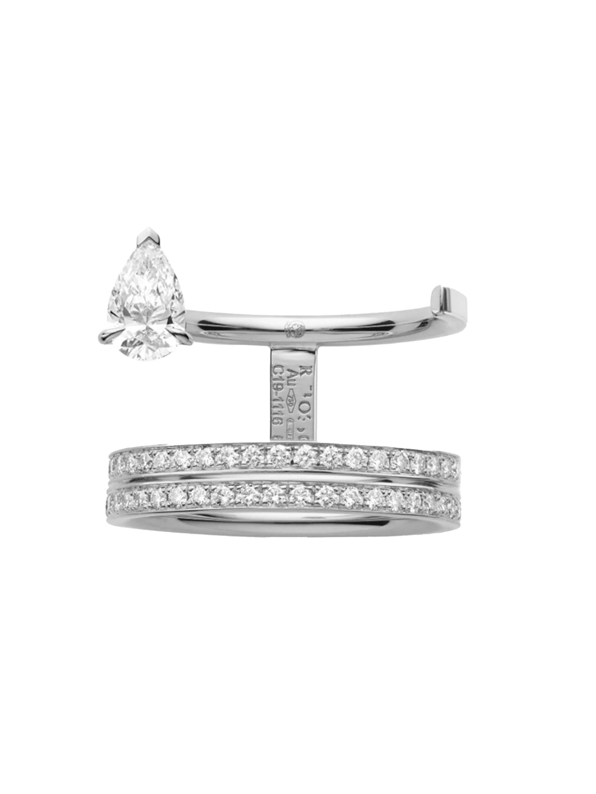 Women's Serti Sur Vide 18K White Gold & 0.98 TCW Diamond Ring - White Gold - 1