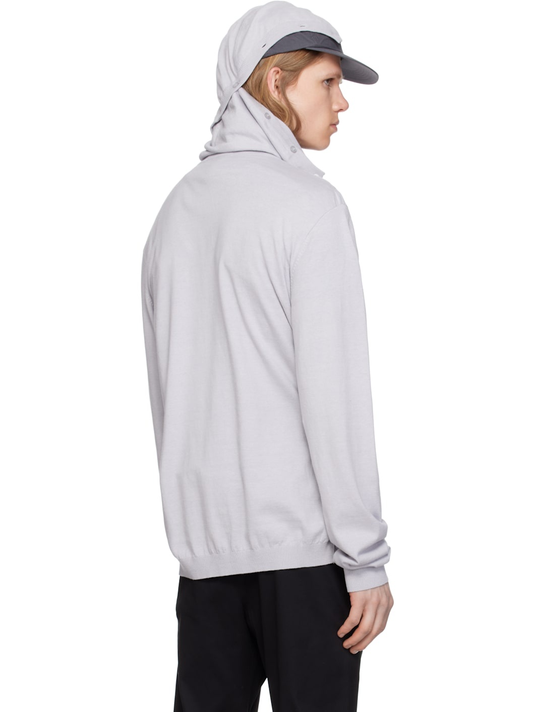 Gray 8.0 Knit Center Hoodie - 3