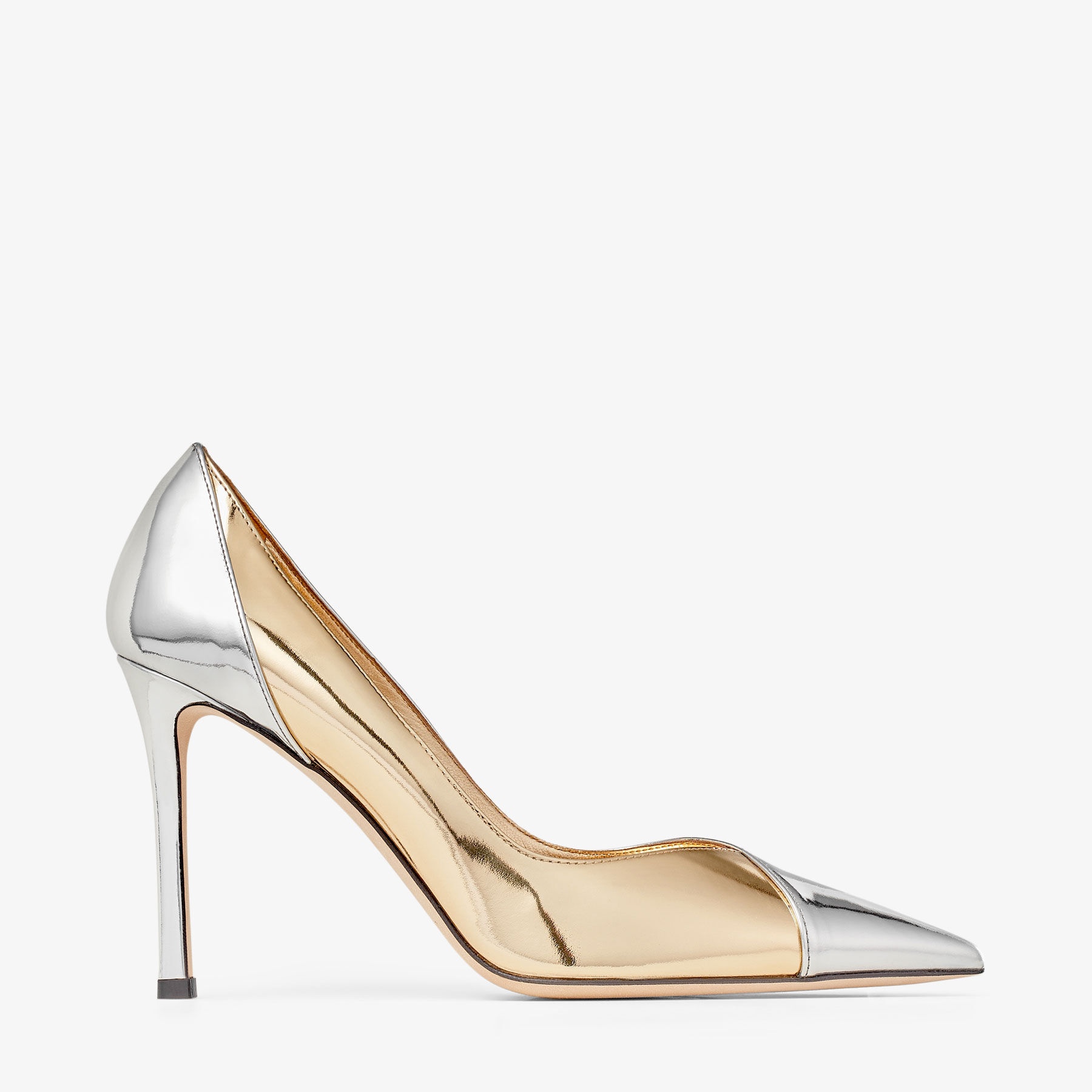 Cass 95
Silver and Gold Liquid Metal Leather Pumps - 1