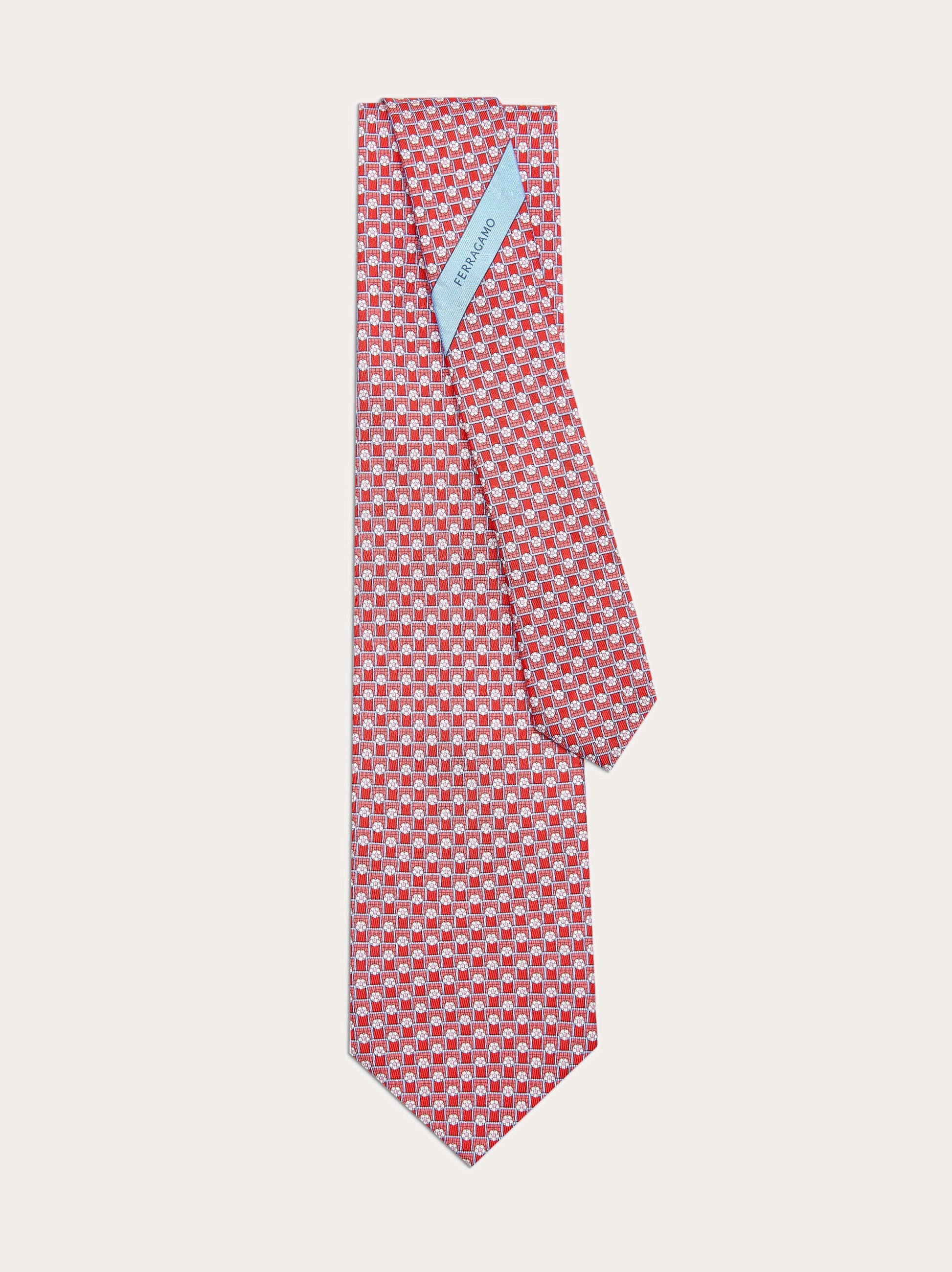 Football print silk tie - 3