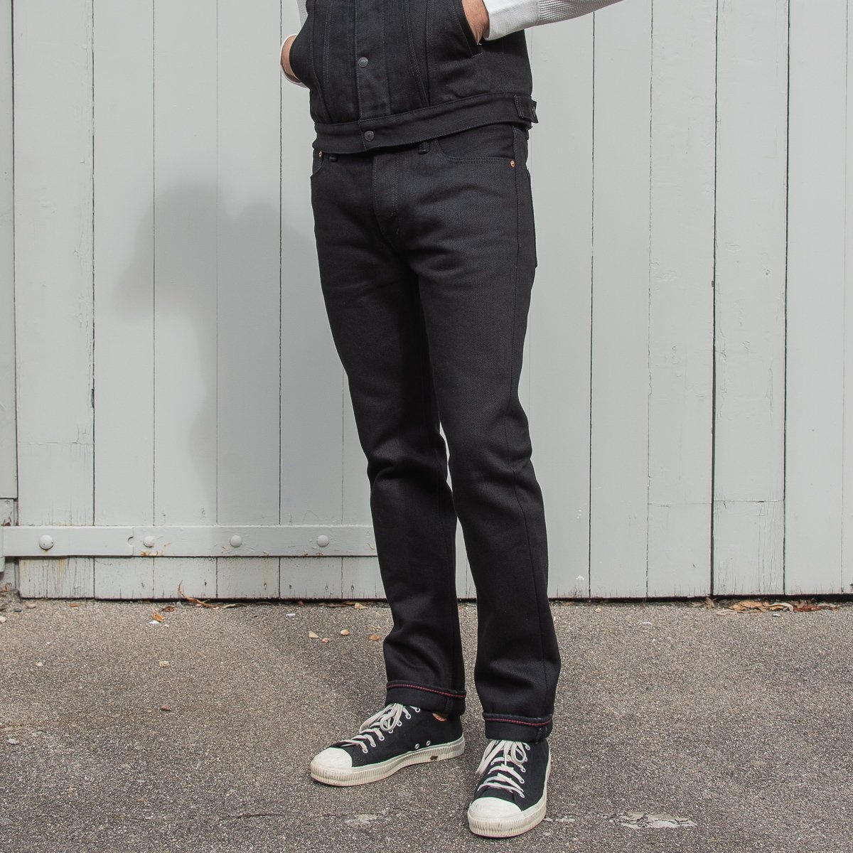 IGW-101B Ignition Works 20oz Denim Slim Fit Tapered Cut Jeans - Black - 4