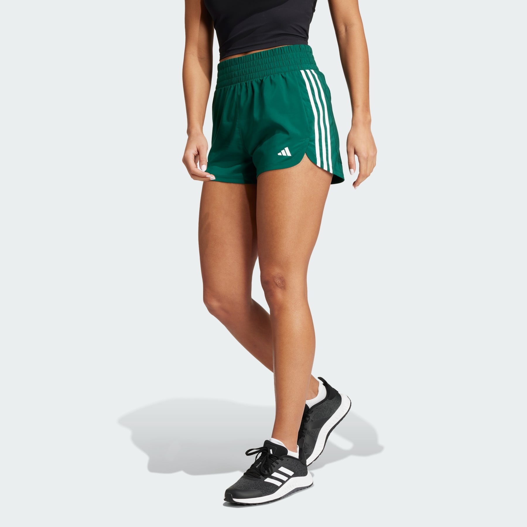 Pacer Training 3-Stripes Woven High-Rise Shorts - 2