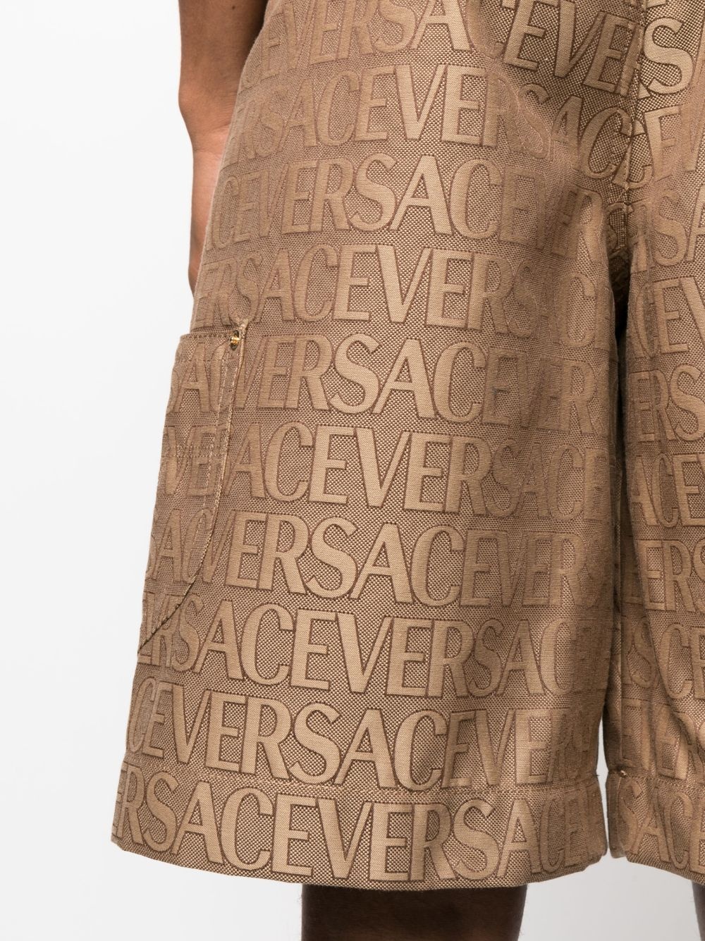 Versace Allover-jacquard bermuda shorts - 5