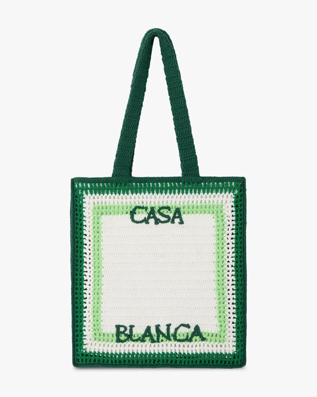 White & Green Crochet Bag | Casablanca Paris - 1