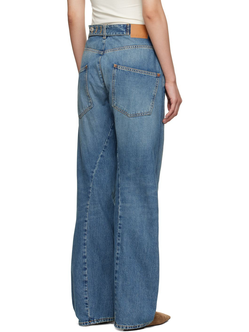 Blue Big Twisted Seam Jeans - 3
