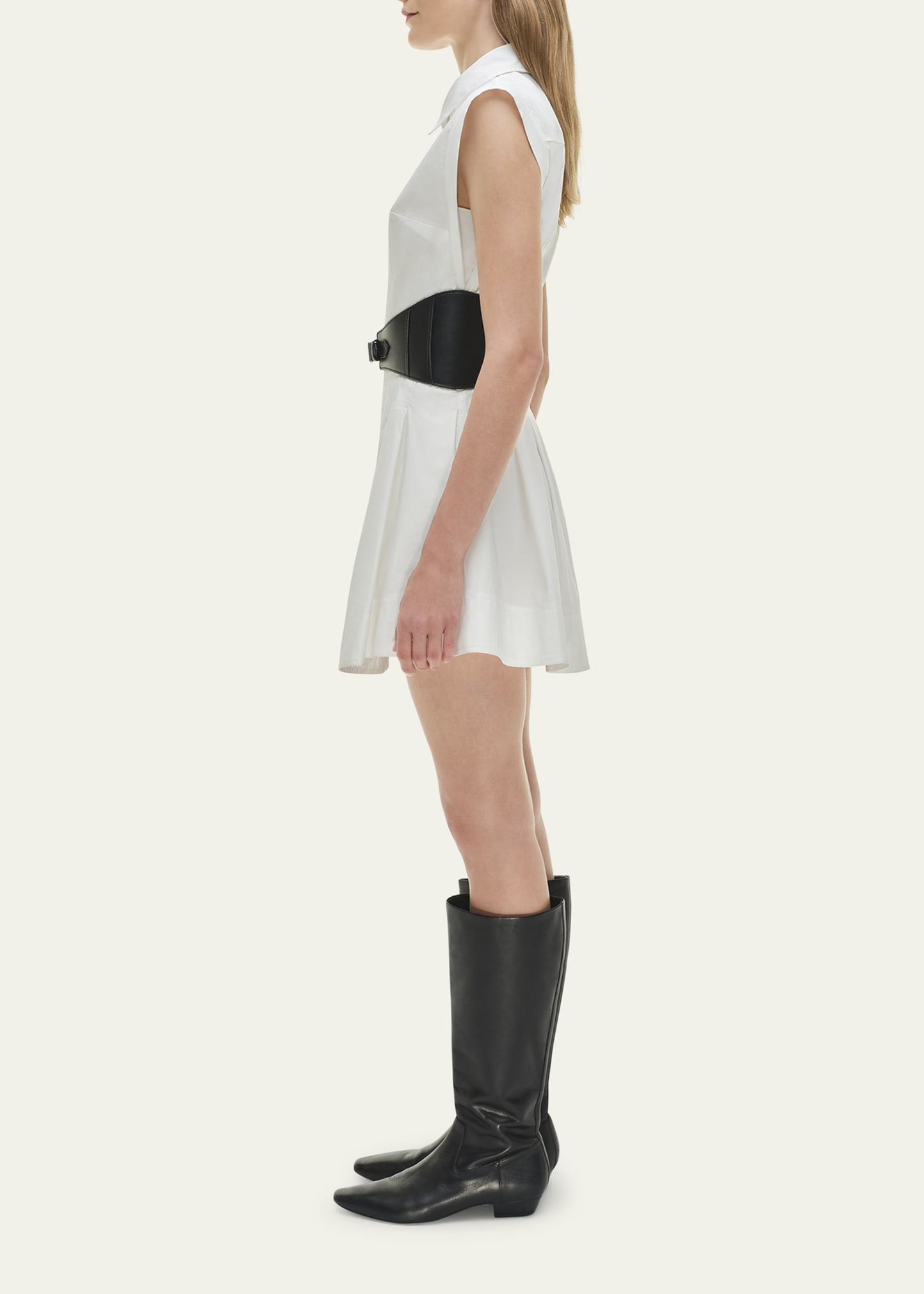 Adler Sleeveless Belted Mini Shirtdress - 4